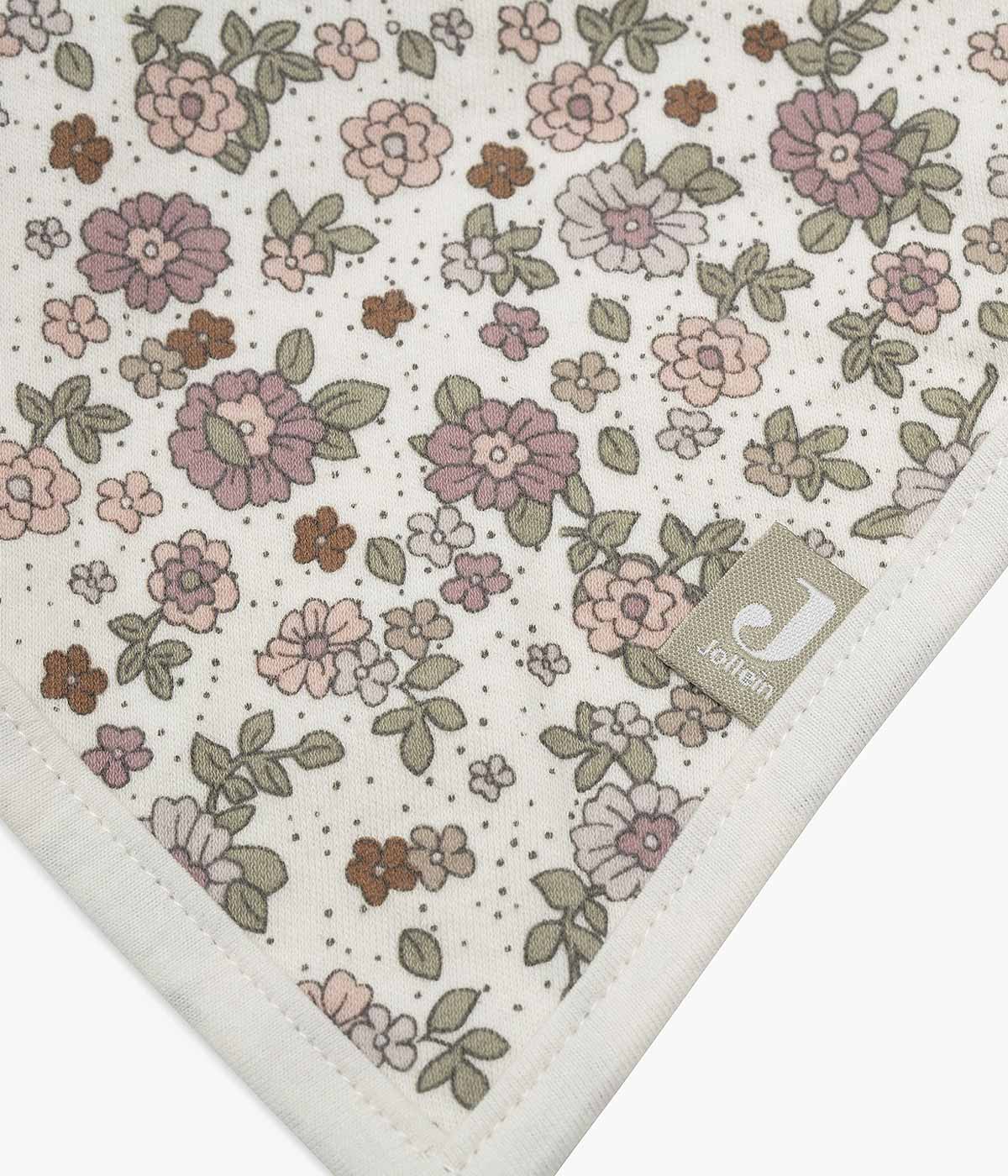 Jollein Pack 2 Babetes Bandana Algodão Floral - Pérola
