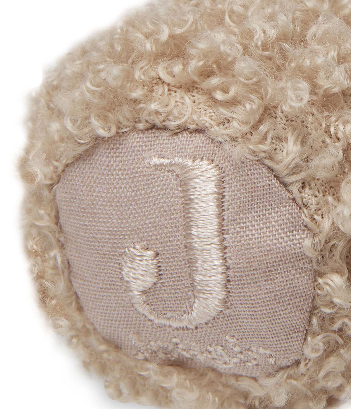 Jollein Roca com Guizo e Pelo Bouclé para Bebé - Bege