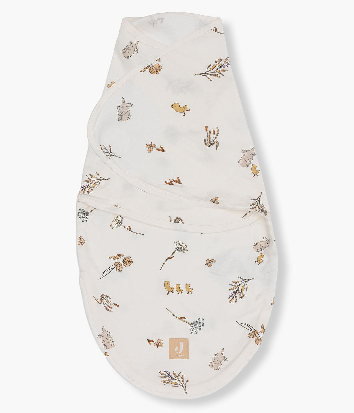 Jollein Swaddle Wrap Algodão com Velcro Animais - Pérola