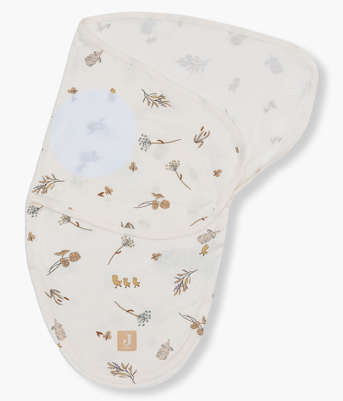 Jollein Swaddle Wrap Algodão com Velcro Animais - Pérola
