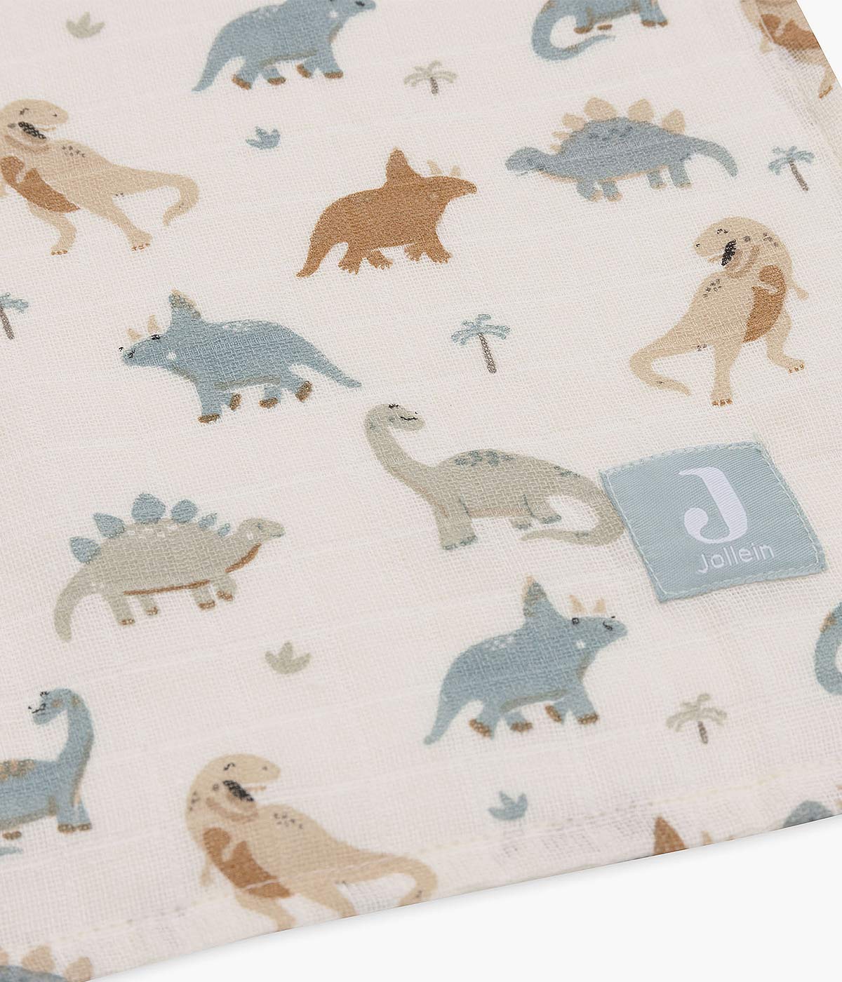 Jollein Swaddle Musselina em Algodão para Bebé Dinossauros - Pérola