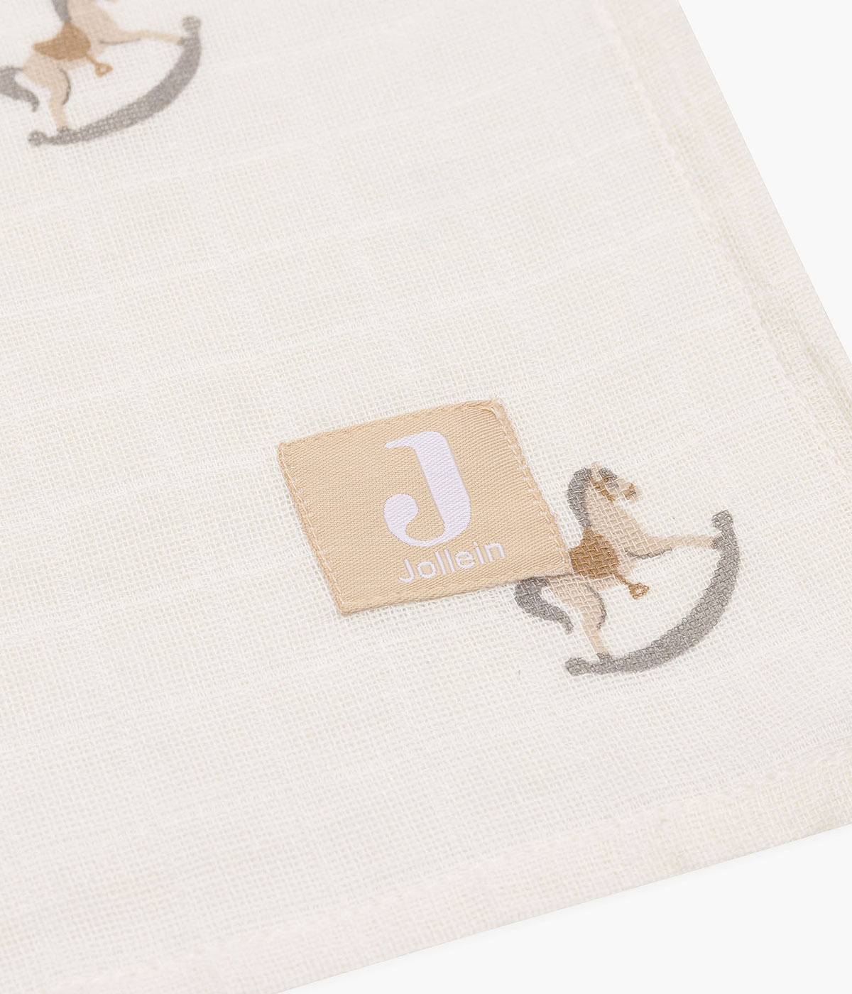 Swaddle Musselina Algodão Bebé Cavalos de Madeira - Pérola