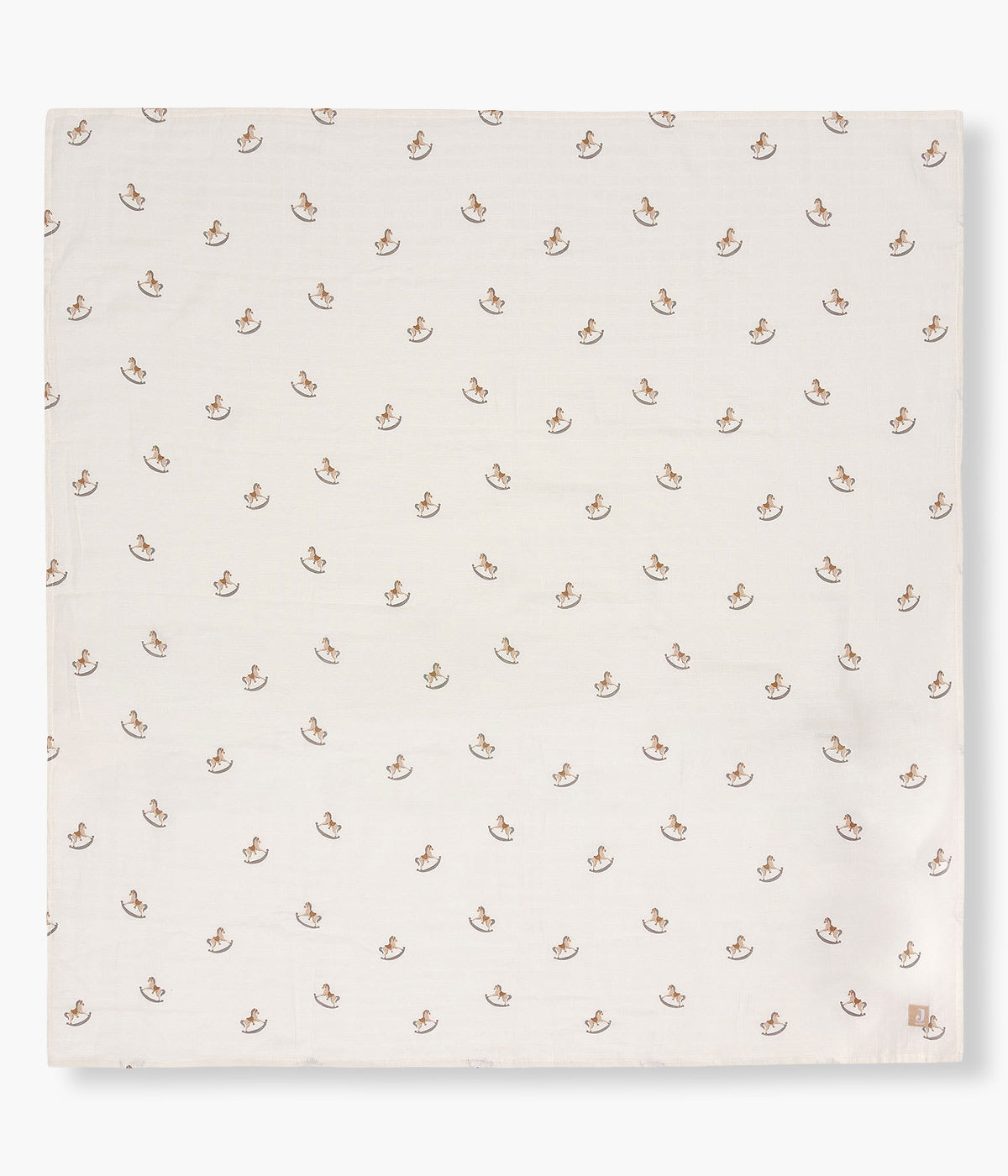 Swaddle Musselina Algodão Bebé Cavalos de Madeira - Pérola