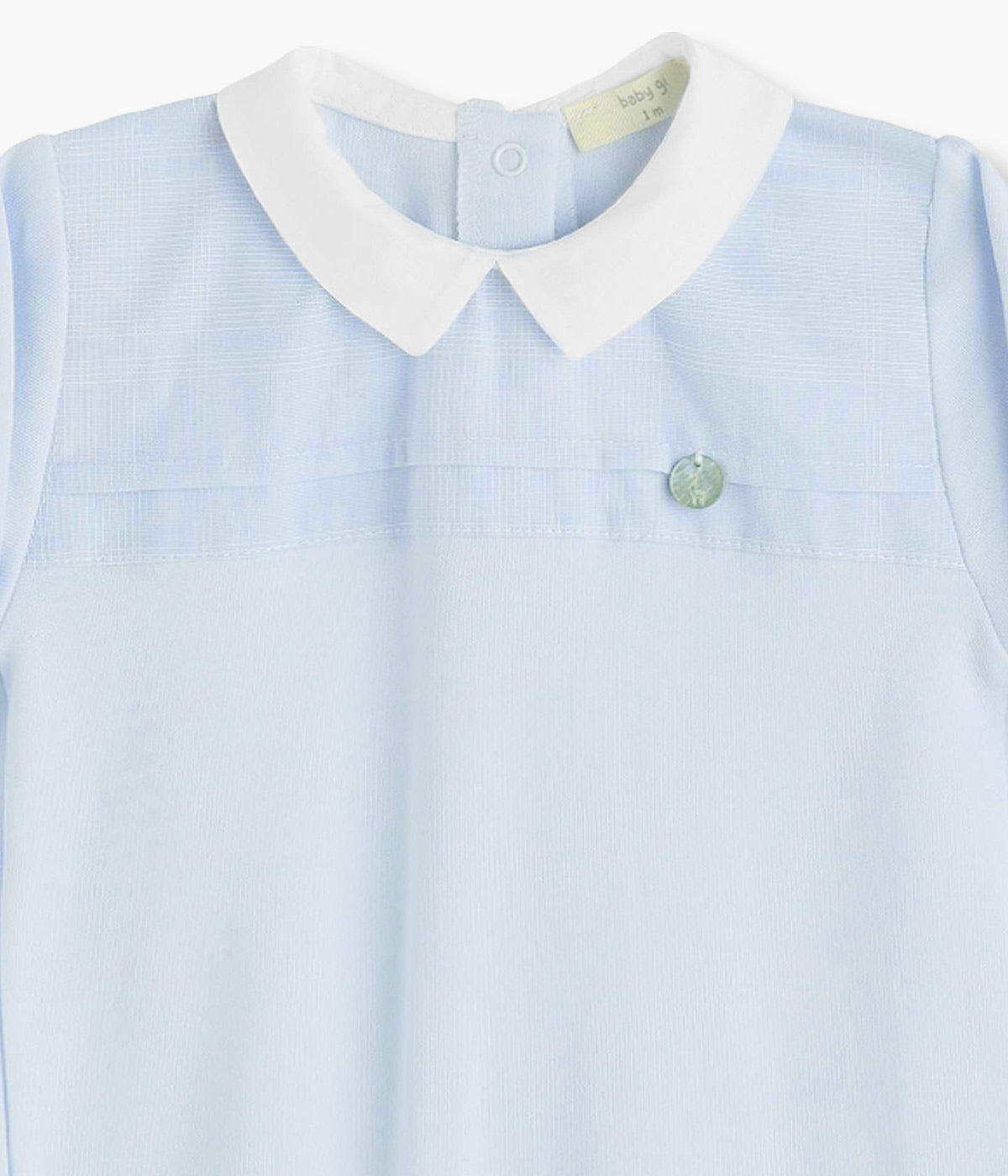 Babygrow em Algodão com Gola para Bebé Menino - Azul