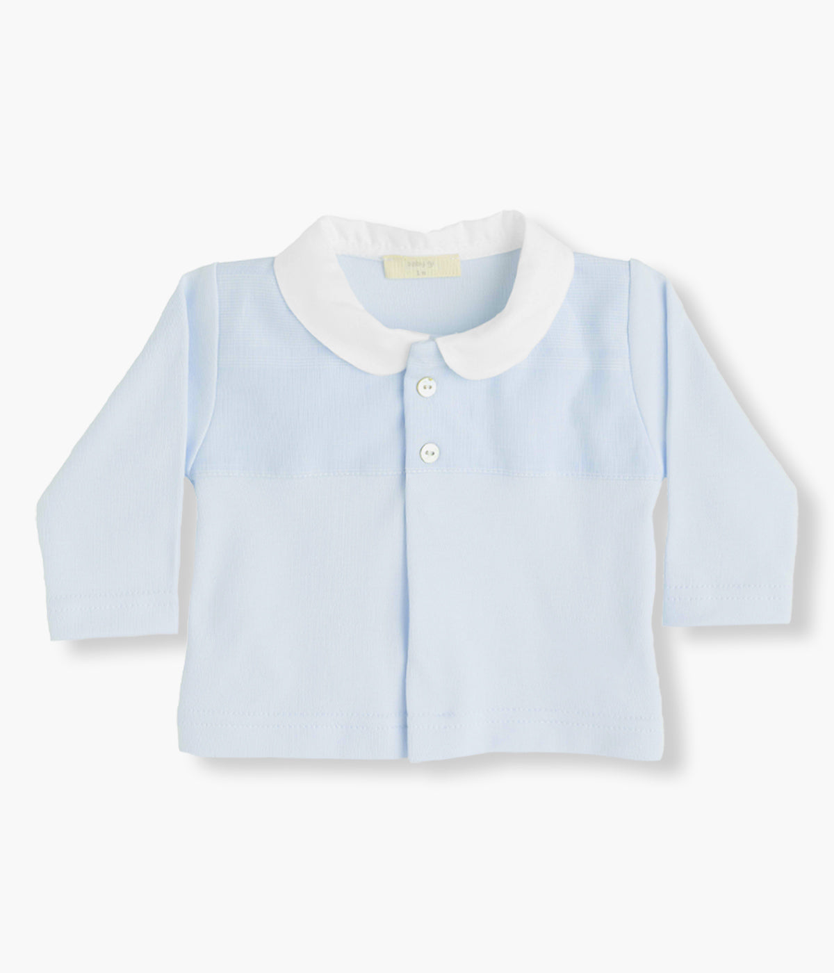 Conjunto em Algodão com Gola para Bebé Menino 2pc - Azul