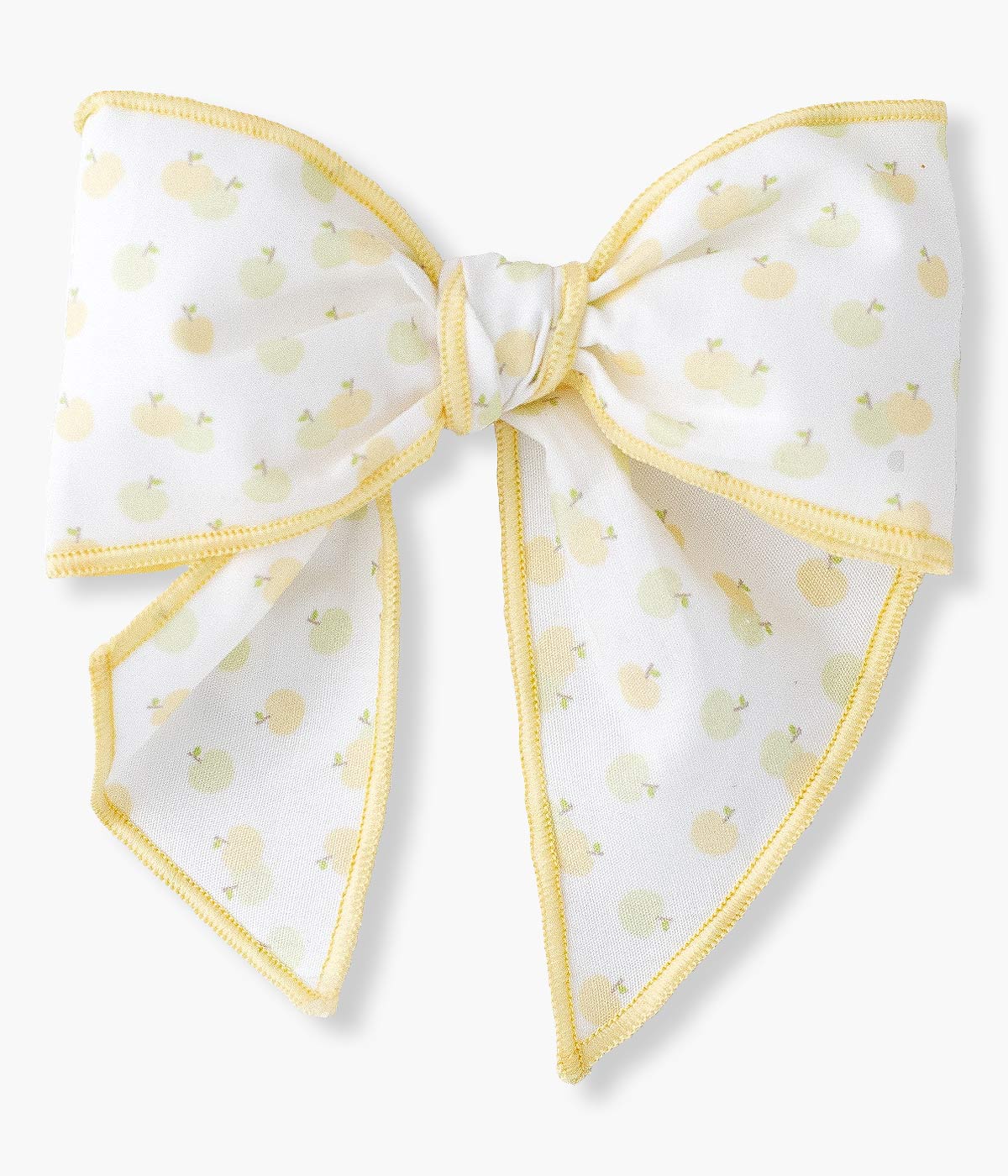 Gancho de Cabelo com Laço Bebé Menina Maças - Amarelo