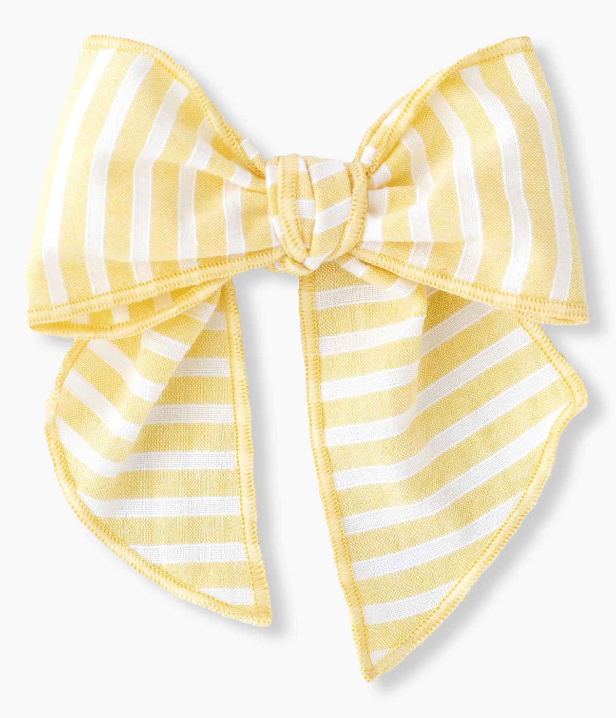 Gancho de Cabelo com Laço Bebé Menina Riscas - Amarelo