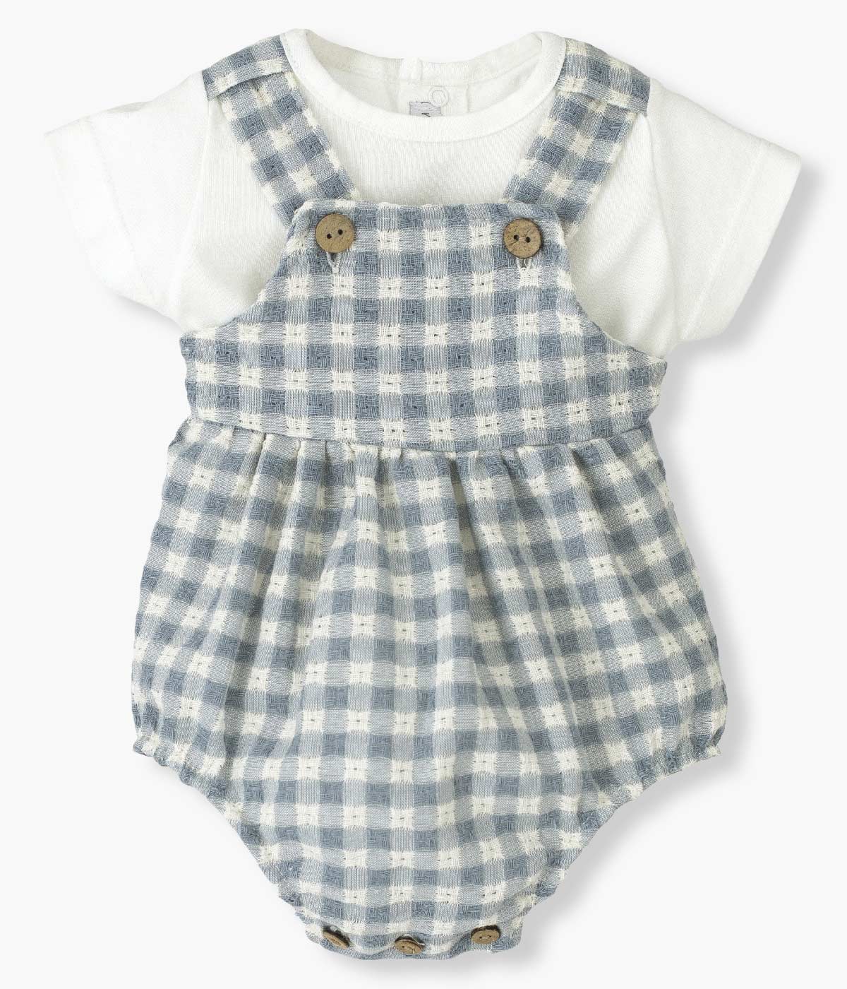 Conjunto para Bebé Vichy 2pc - Azul