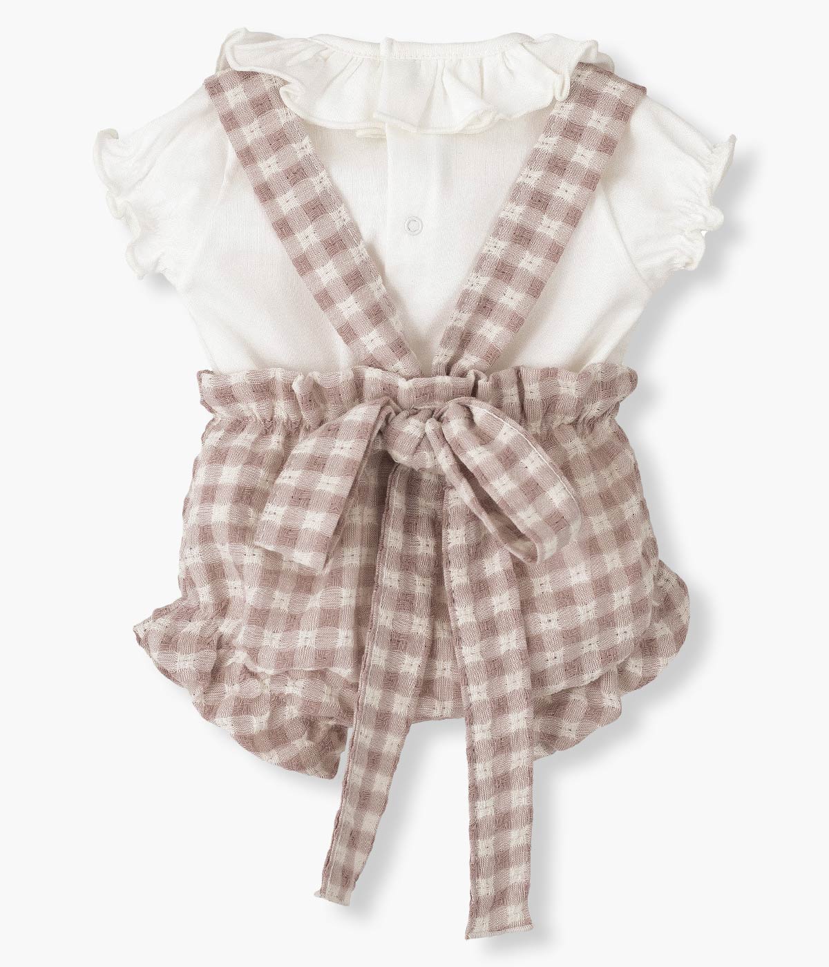 Conjunto em Algodão para Bebé Menina Vichy 2pc - Rosa