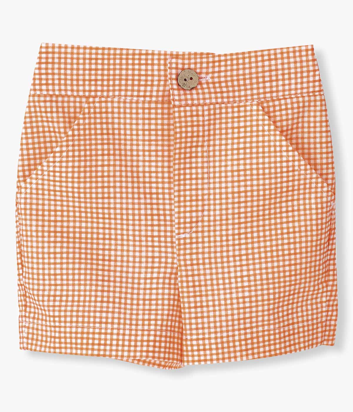 Conjunto para Bebé Menino Vichy 2pc - Laranja