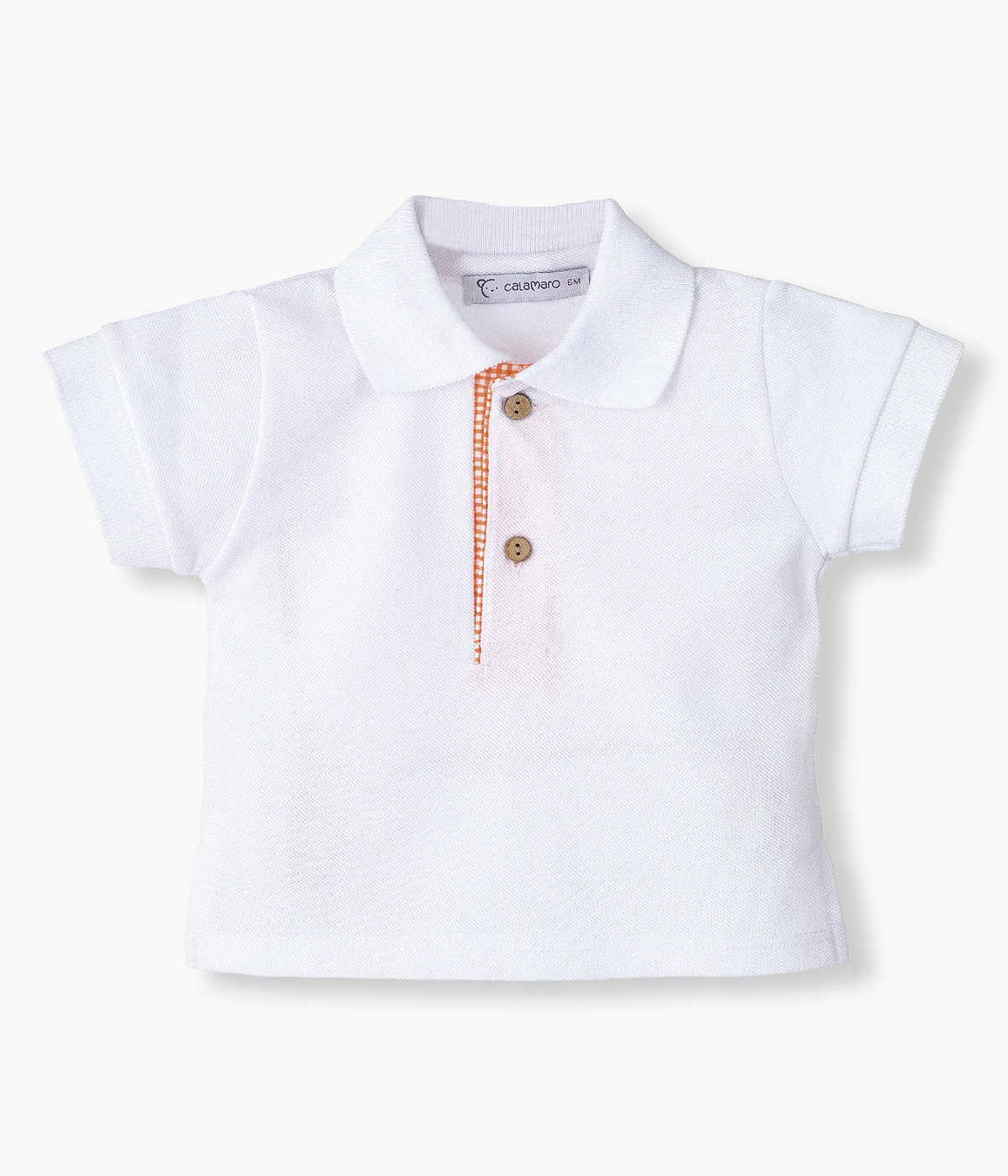 Conjunto para Bebé Menino Vichy 2pc - Laranja