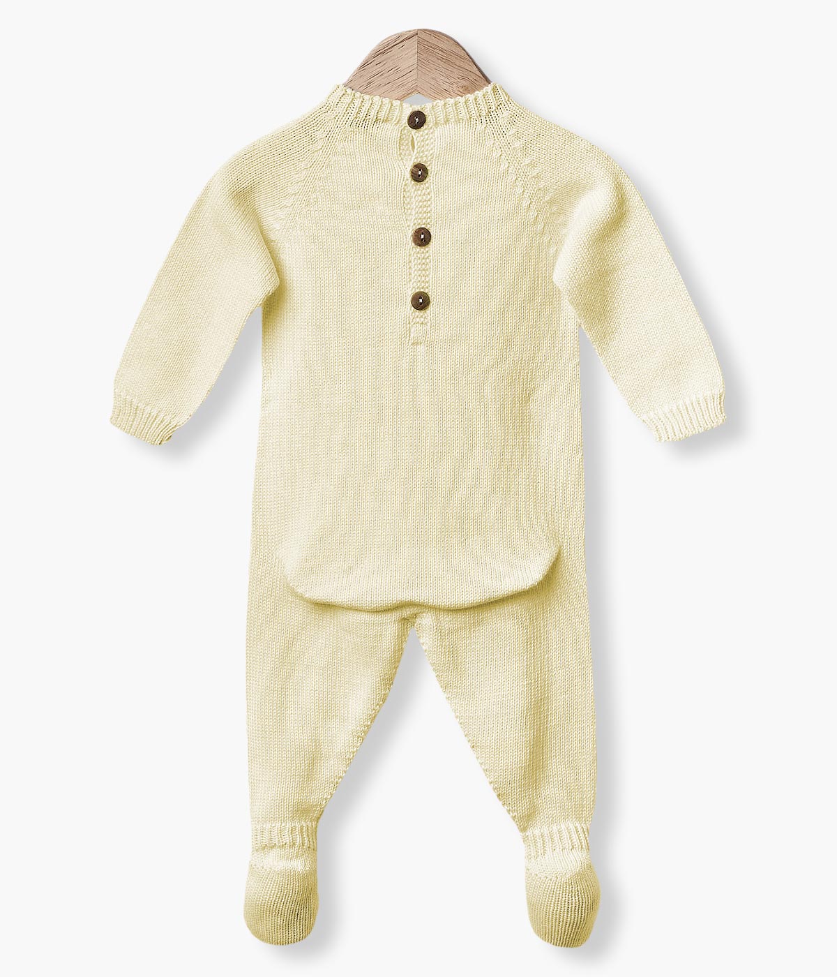 Babygrow em Malha de Algodão Orgânico para Bebé - Amarelo