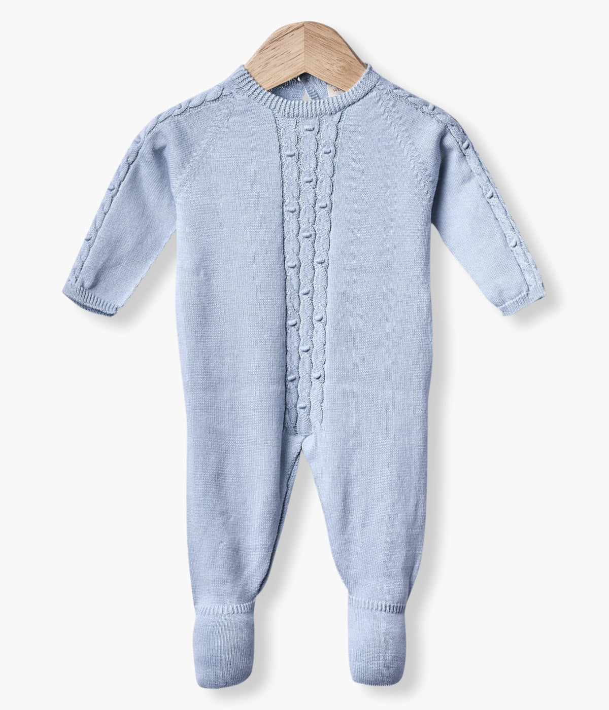 Babygrow em Malha de Algodão Orgânico para Bebé - Azul