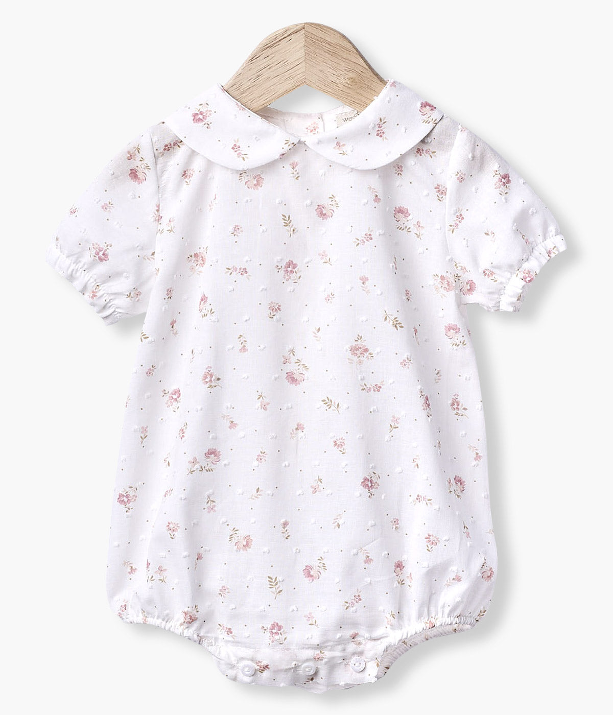 Fofo em Algodão para Bebé Menina Floral - Branco