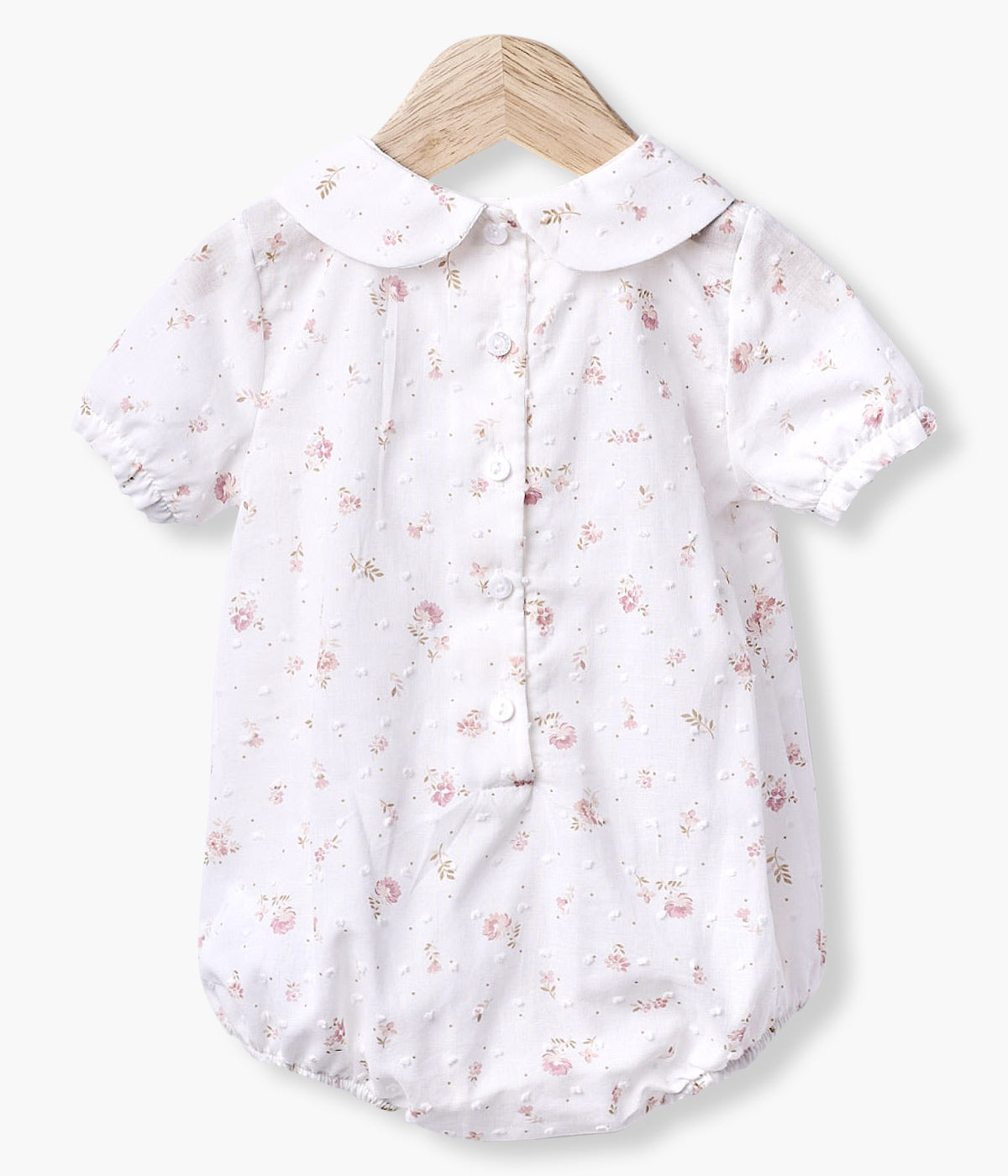 Fofo em Algodão para Bebé Menina Floral - Branco