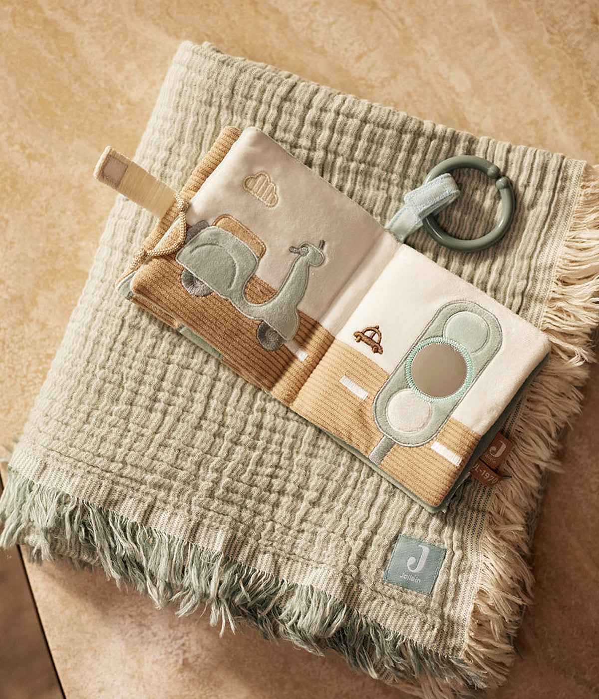 Livro de Atividades Sensorial Jollein On The Go - Bege