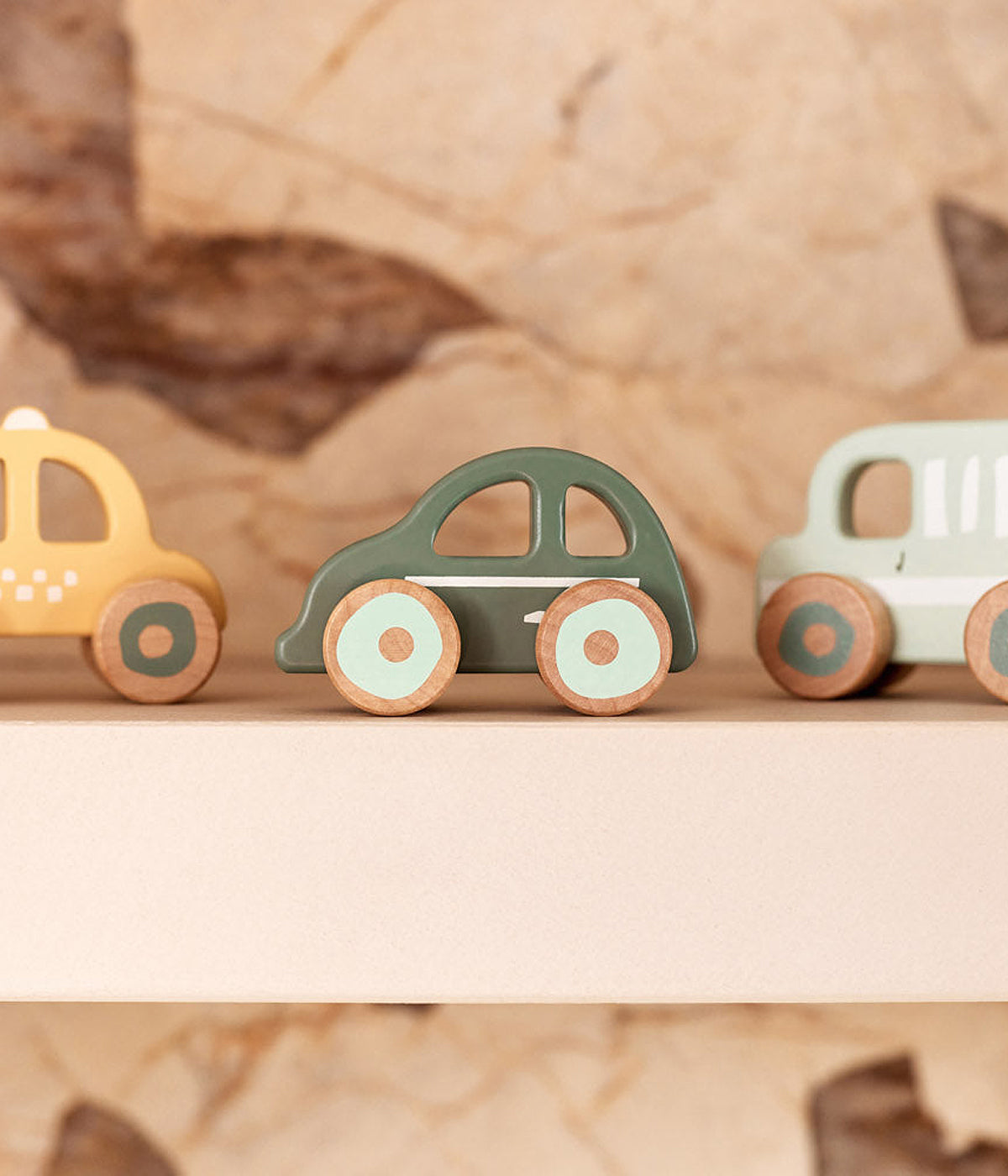 Conjunto Carros de Madeira Jollein On The Go 3pc