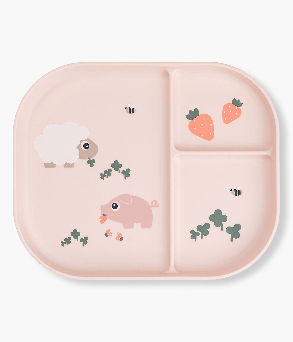 Prato c/ Divisórias Done by Deer Foodie Tiny Farm - Rosa