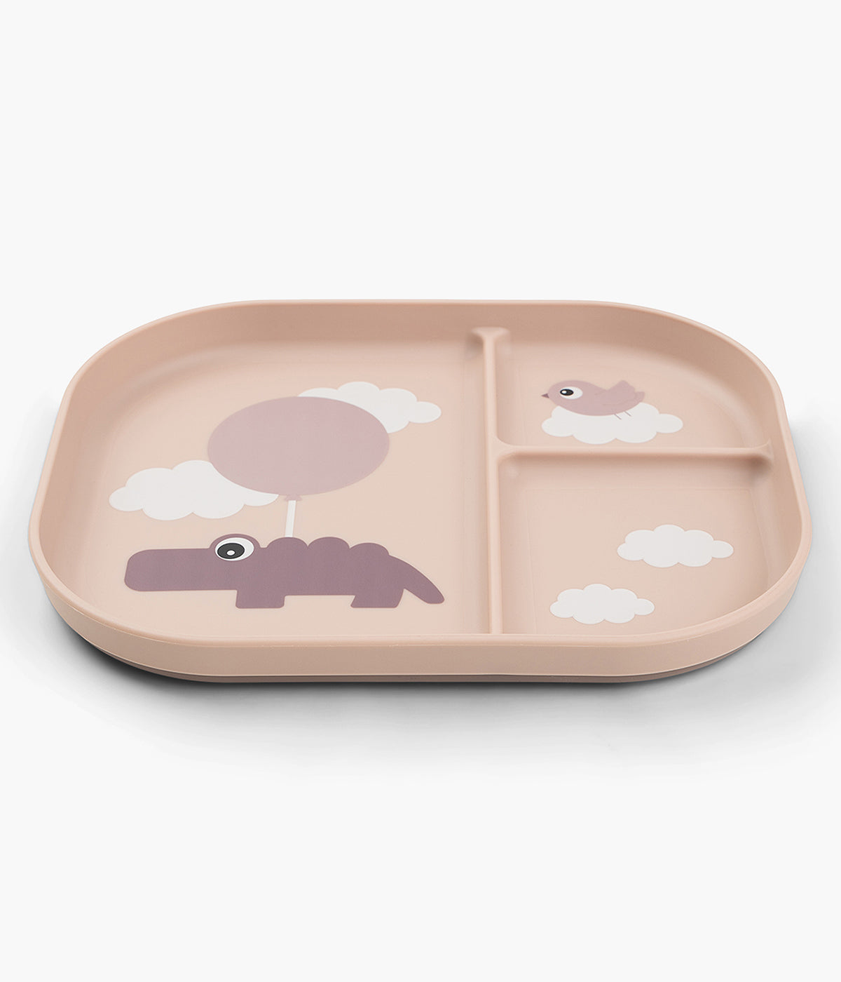 Prato c/ Divisórias Done by Deer Foodie Happy Clouds - Rosa