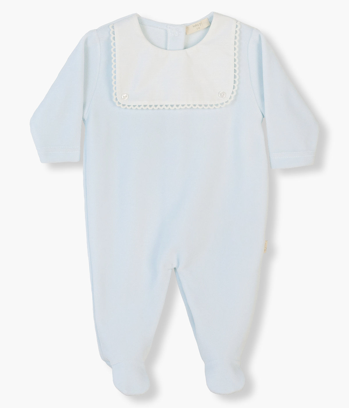 Babygrow em Veludo c/ Peitilho para Bebé - Azul