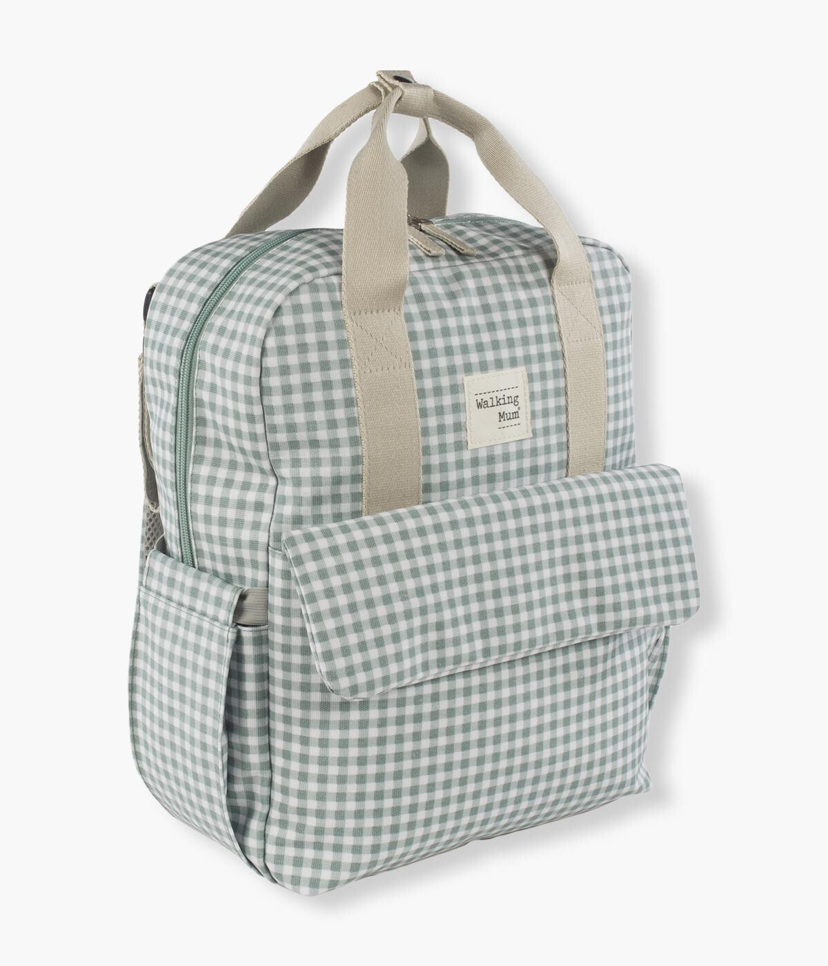 Walking Mum Mochila de Maternidade I Love Vichy Green - Verde