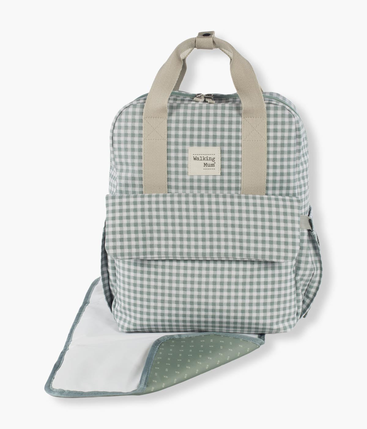 Walking Mum Mochila de Maternidade I Love Vichy Green - Verde