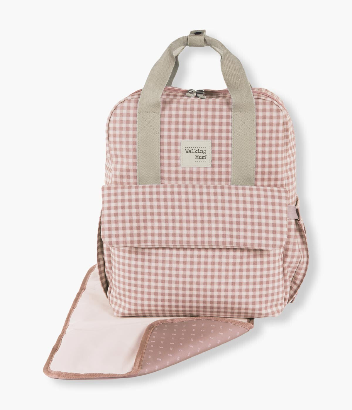 Walking Mum Mochila de Maternidade I Love Vichy Pink - Rosa