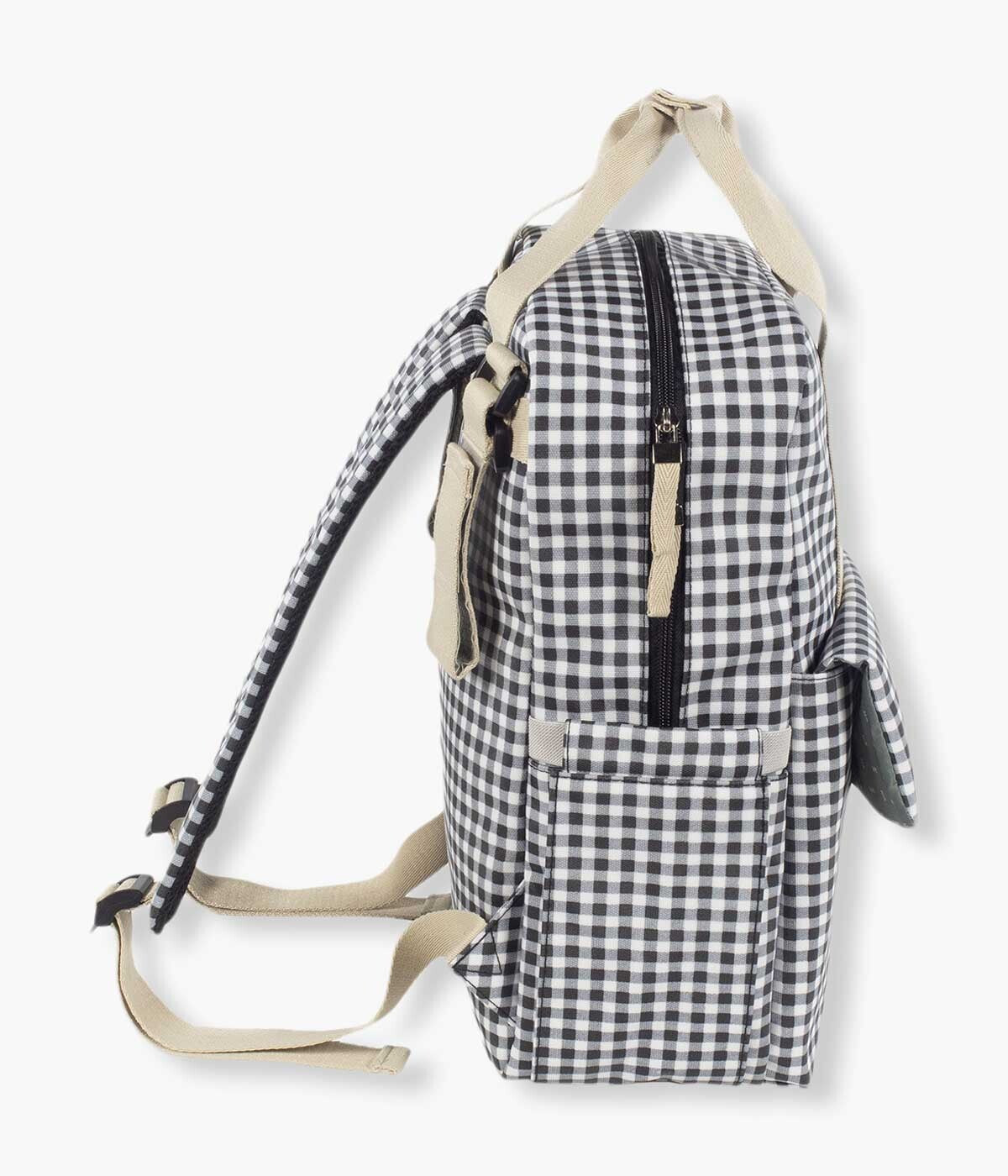 Walking Mum Mochila de Maternidade I Love Vichy Black - Preto