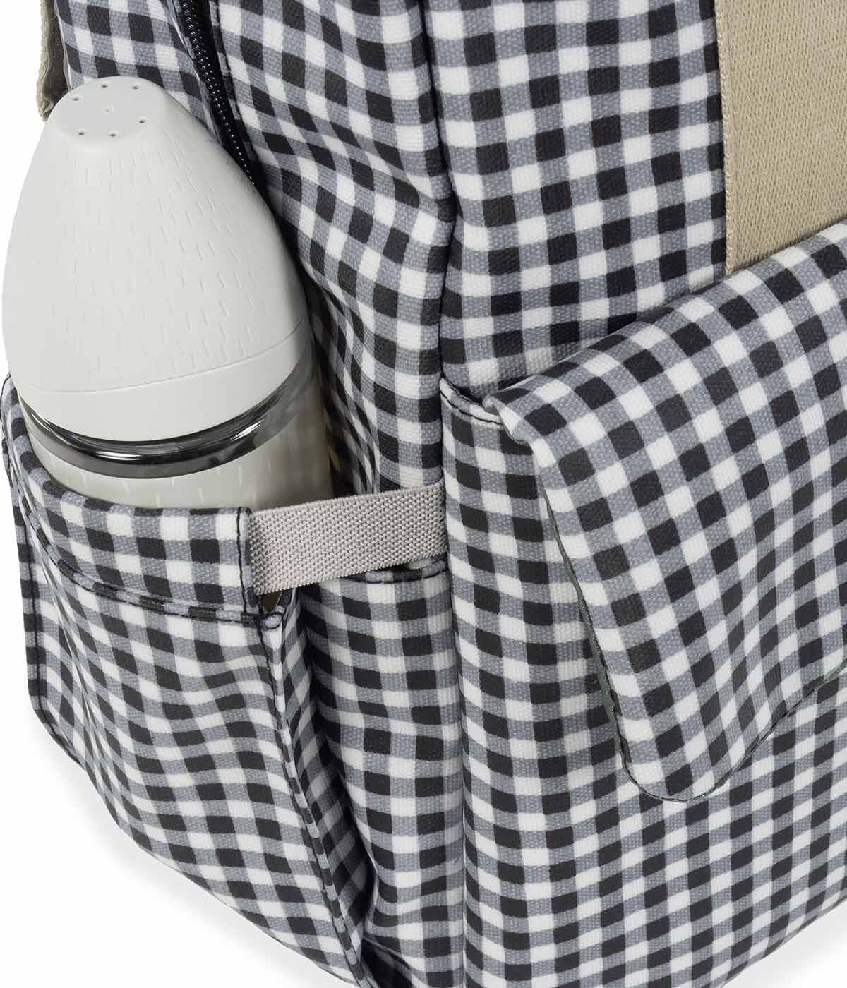 Walking Mum Mochila de Maternidade I Love Vichy Black - Preto