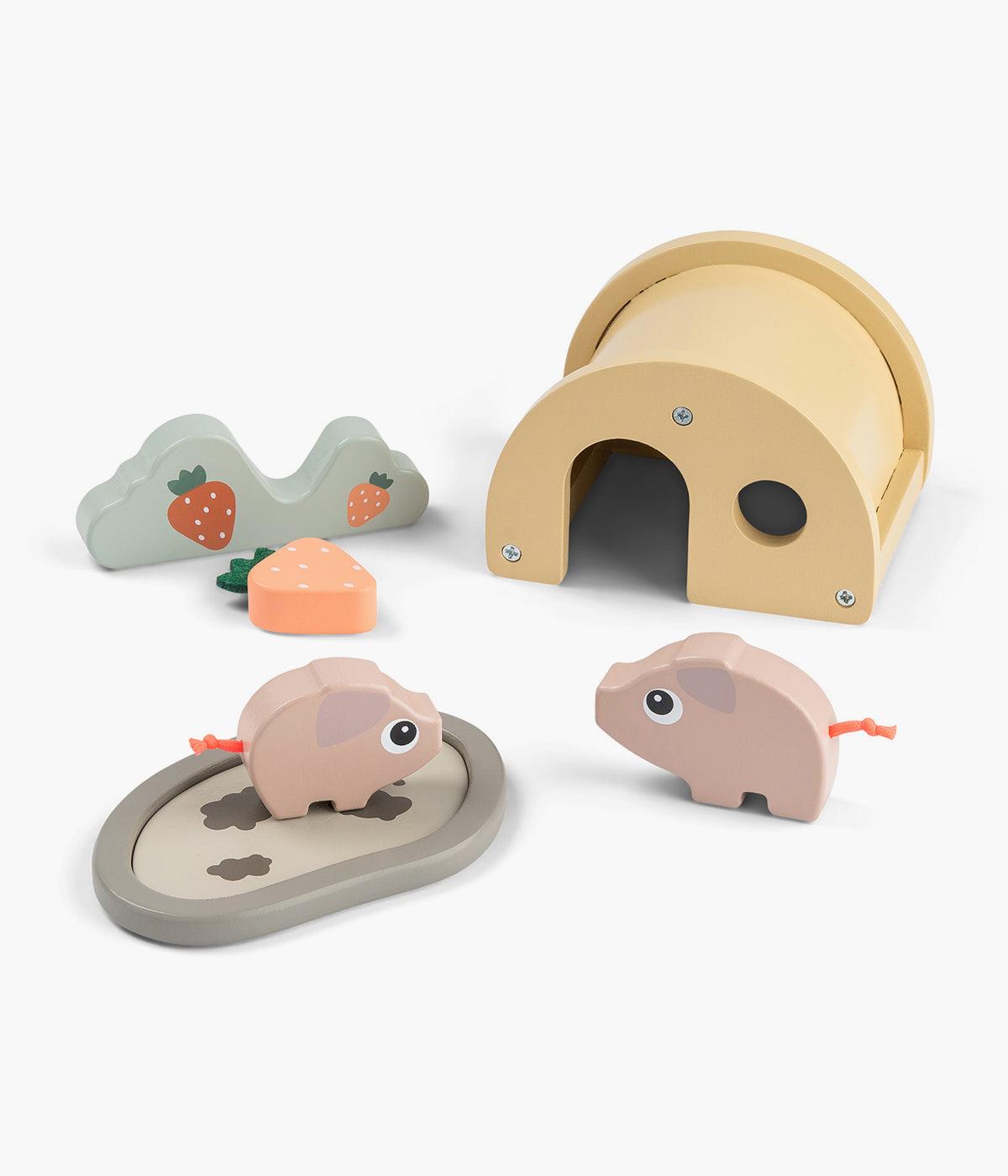 Descubra o encanto do mundo rural com o adorável Casa do Porco Pigee Tiny Farm da Done by Deer feito em madeira sustentável, um conjunto de brincar que desperta a curiosidade, a imaginação e o amor pela natureza. Projetado para bebés e crianças a partir dos 24 meses, este brinquedo educativo combina diversão e aprendizagem num só produto.