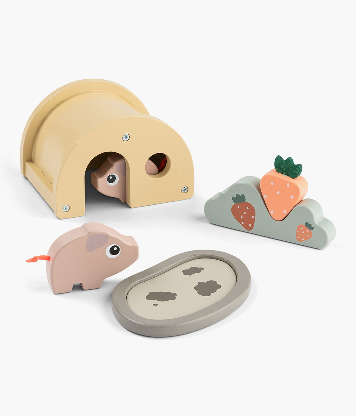 Descubra o encanto do mundo rural com o adorável Casa do Porco Pigee Tiny Farm da Done by Deer feito em madeira sustentável, um conjunto de brincar que desperta a curiosidade, a imaginação e o amor pela natureza. Projetado para bebés e crianças a partir dos 24 meses, este brinquedo educativo combina diversão e aprendizagem num só produto.