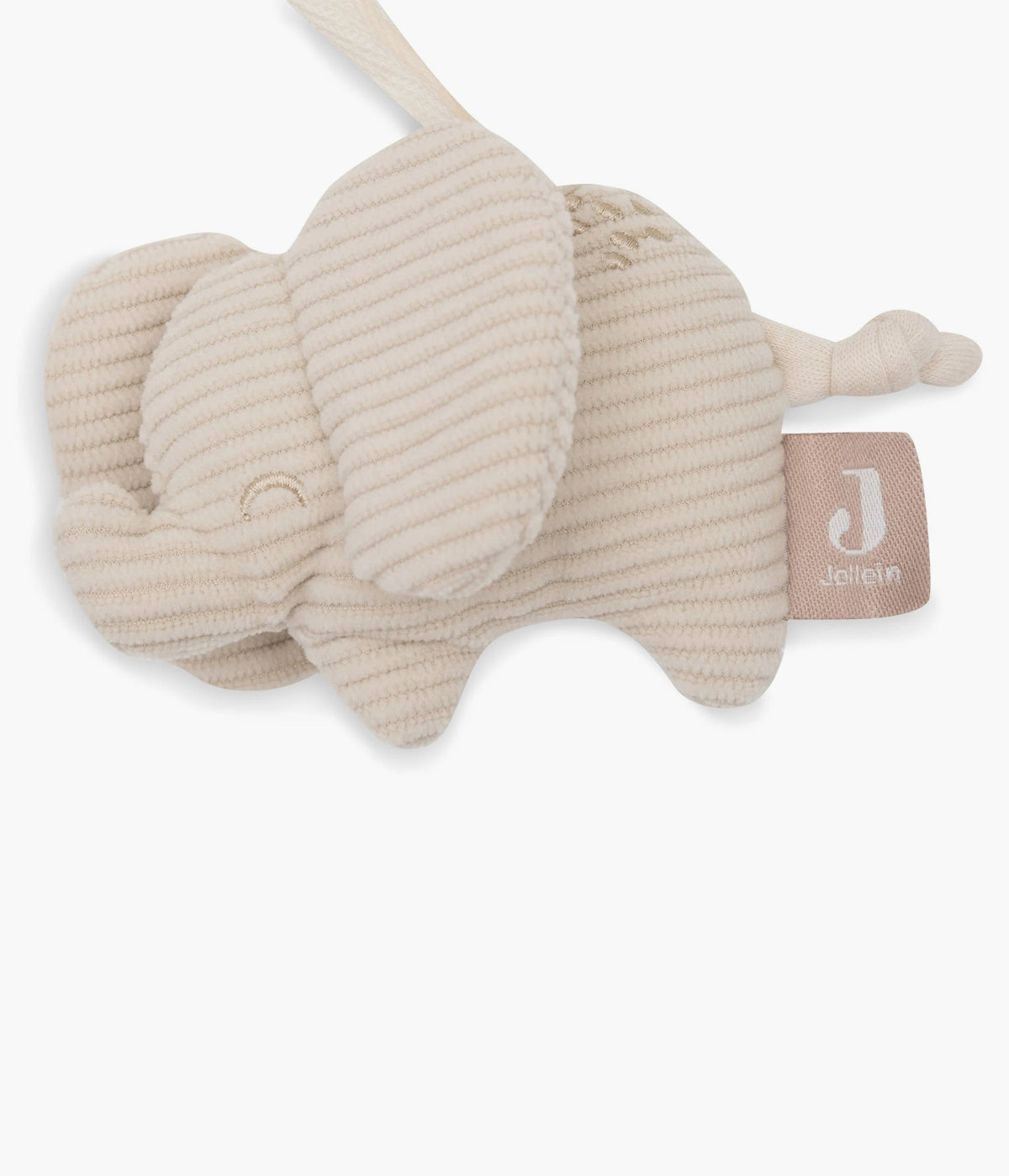 Corrente de Carrinho Elephant Tales da Jollein, ideal para tornar os passeios do(a) bebé ainda mais especiais. Este acessório encantador não só embeleza o carrinho, como oferece uma experiência sensorial, divertida e envolvente para o bebé.