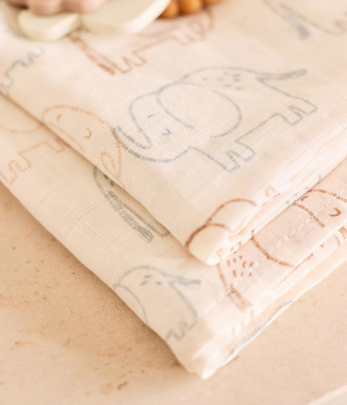 Pack 3 Fraldas Musselina em Algodão Jollein Elefantes