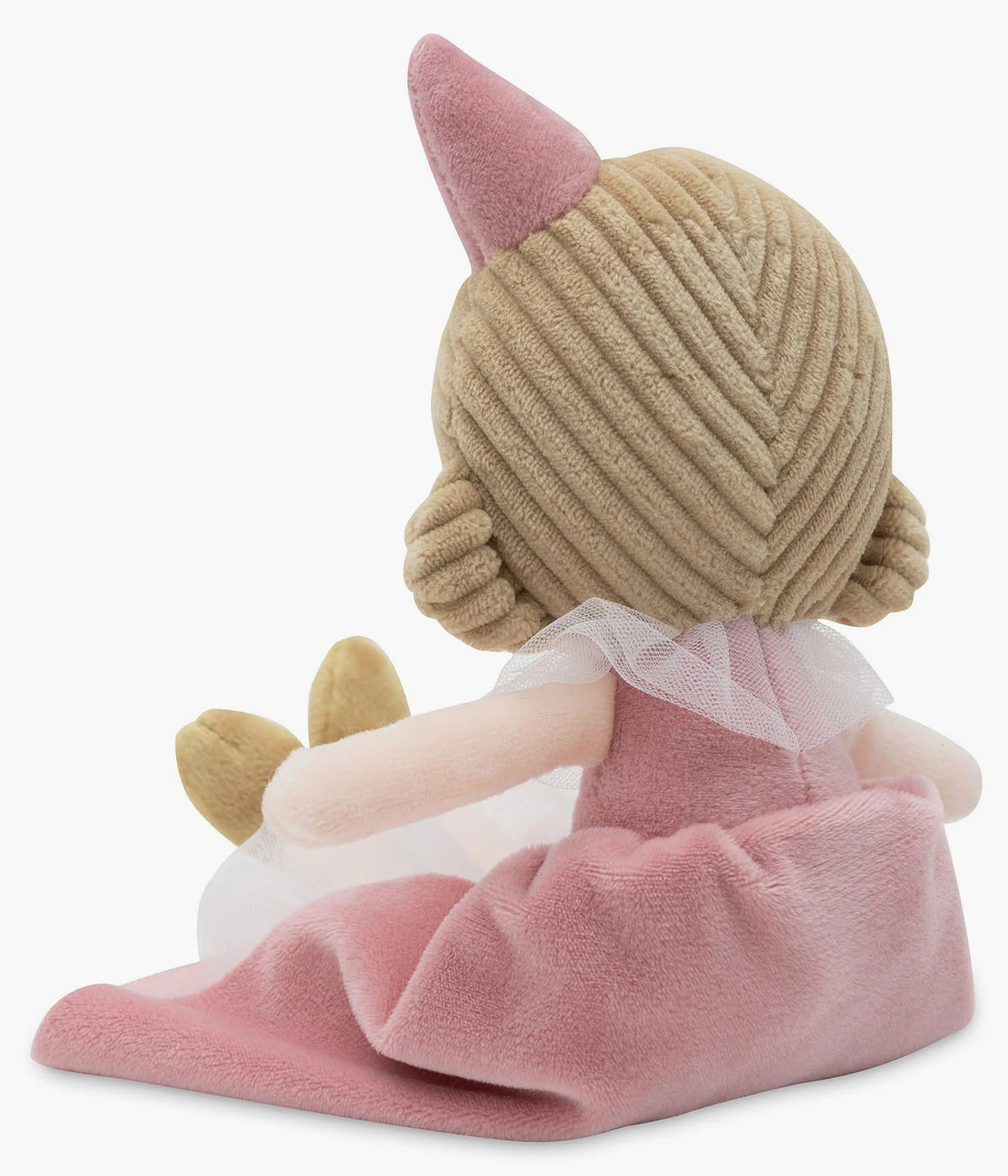 Peluche Fada Lady Lynn da Jollein em tons de rosa para bebé menina. Com 34 cm de comprimento e um toque extremamente suave, esta boneca foi criada a pensar nos primeiros abraços, nas noites mais calmas e nas brincadeiras cheias de imaginação.