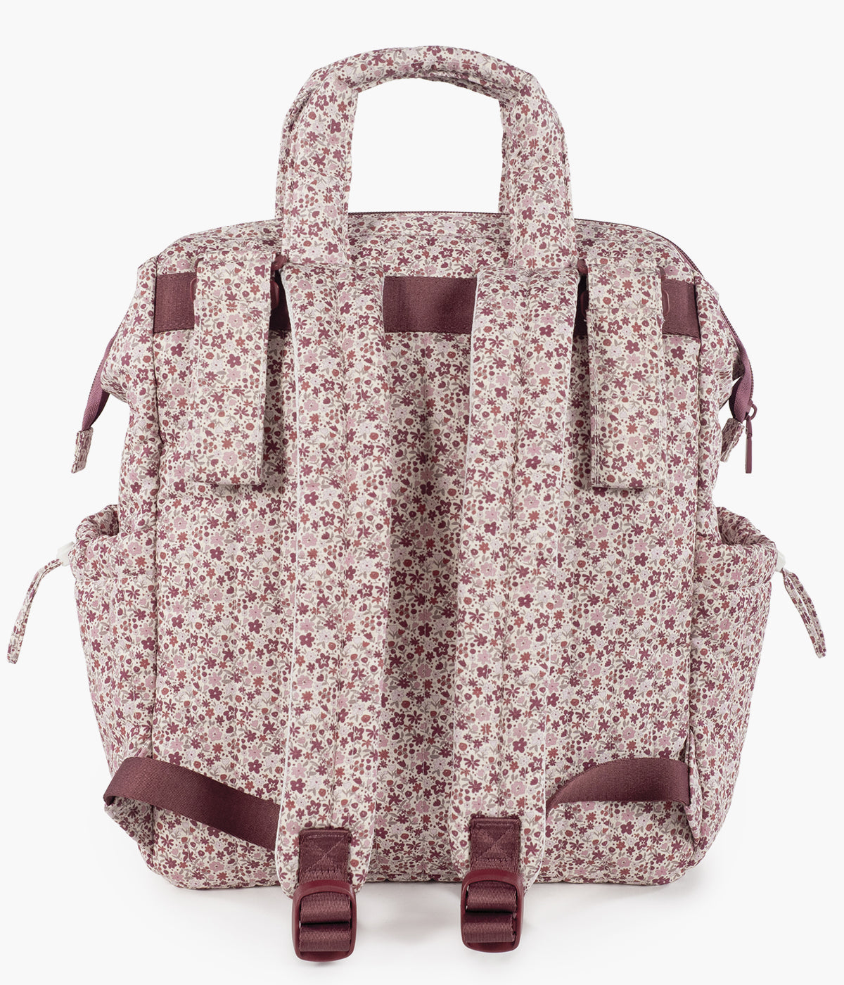 Mochila de maternidade Cherry Flowers da Pasito a Pasito vista de trás.