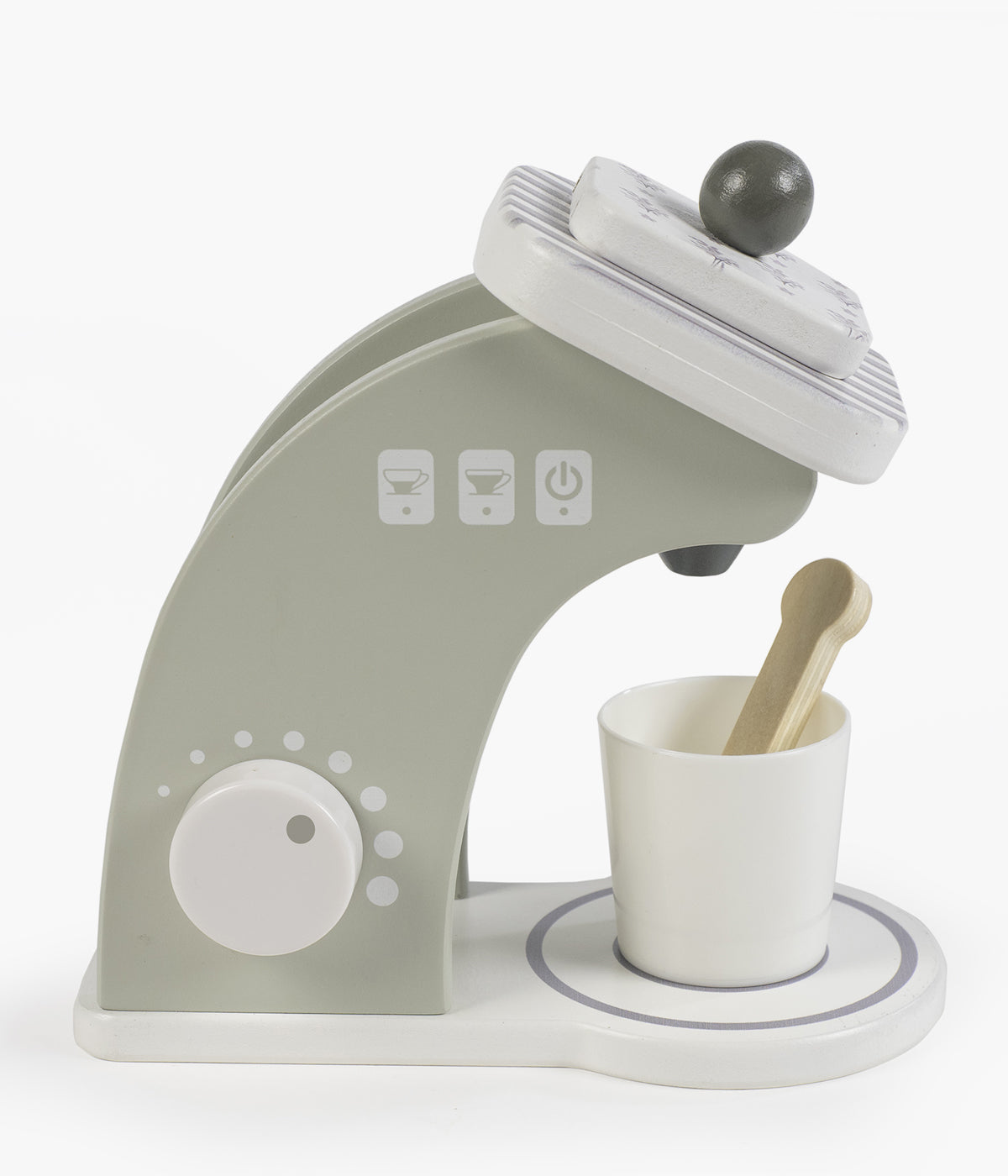 Transforme o momento de brincar numa deliciosa experiência de imaginação com a encantadora Máquina de Café de Brincar em Madeira da Walking Mum. Ideal para crianças a partir dos 24 meses, este brinquedo educativo e sustentável composto por 6pc convida os mais pequenos a explorar o mundo da cozinha enquanto desenvolvem competências cognitivas e motoras.