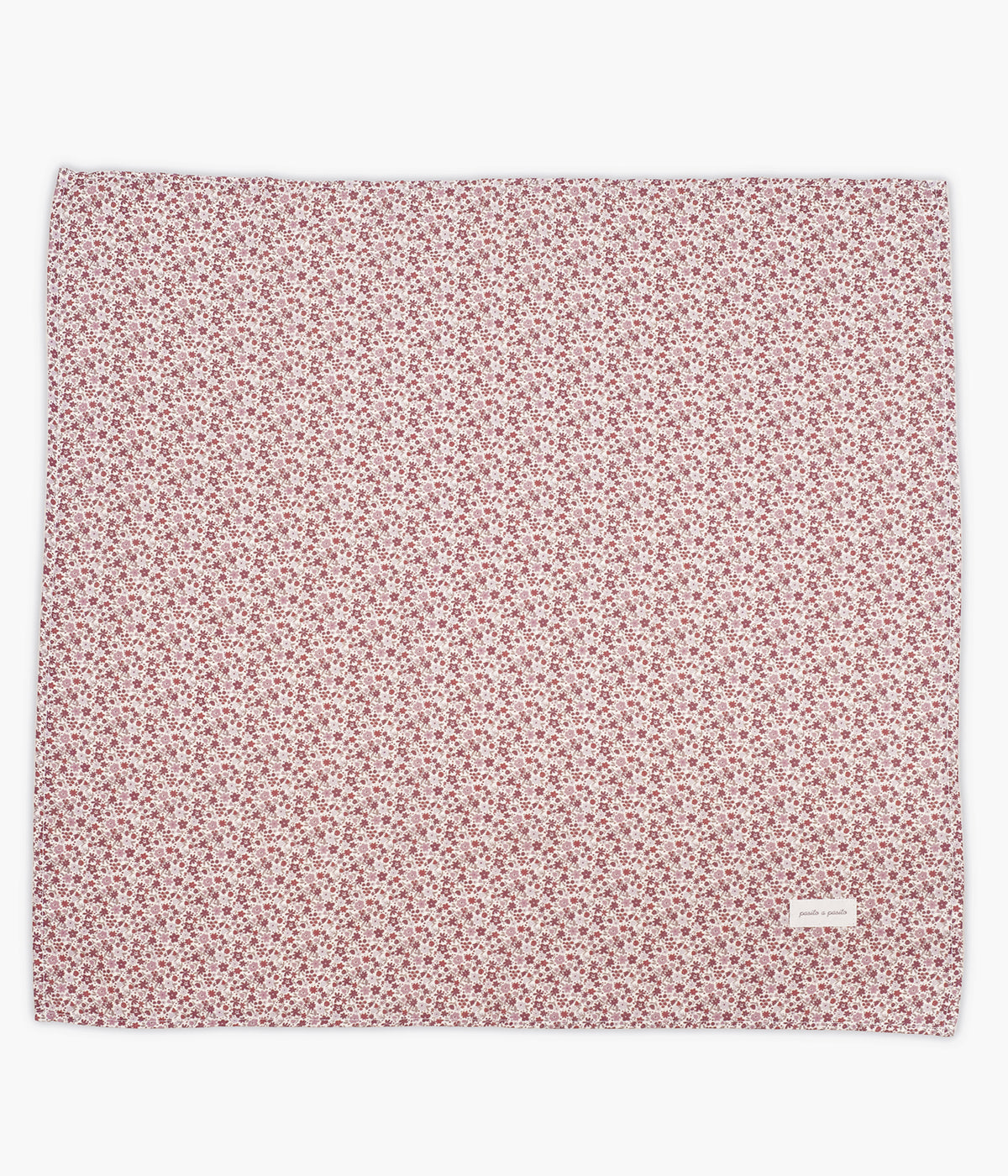 Pack de 2 fraldas musselina em bambu Cherry Flowers da Pasito a Pasito para bebé menina e recém-nascida. Suaves e respiráveis fraldas com padrão floral, perfeitas para vários momentos tais como alimentação ou apoio na muda da fralda.