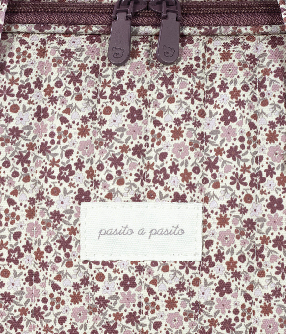 Mala de maternidade Pasito a Pasito Cherry Flowers com padrão floral