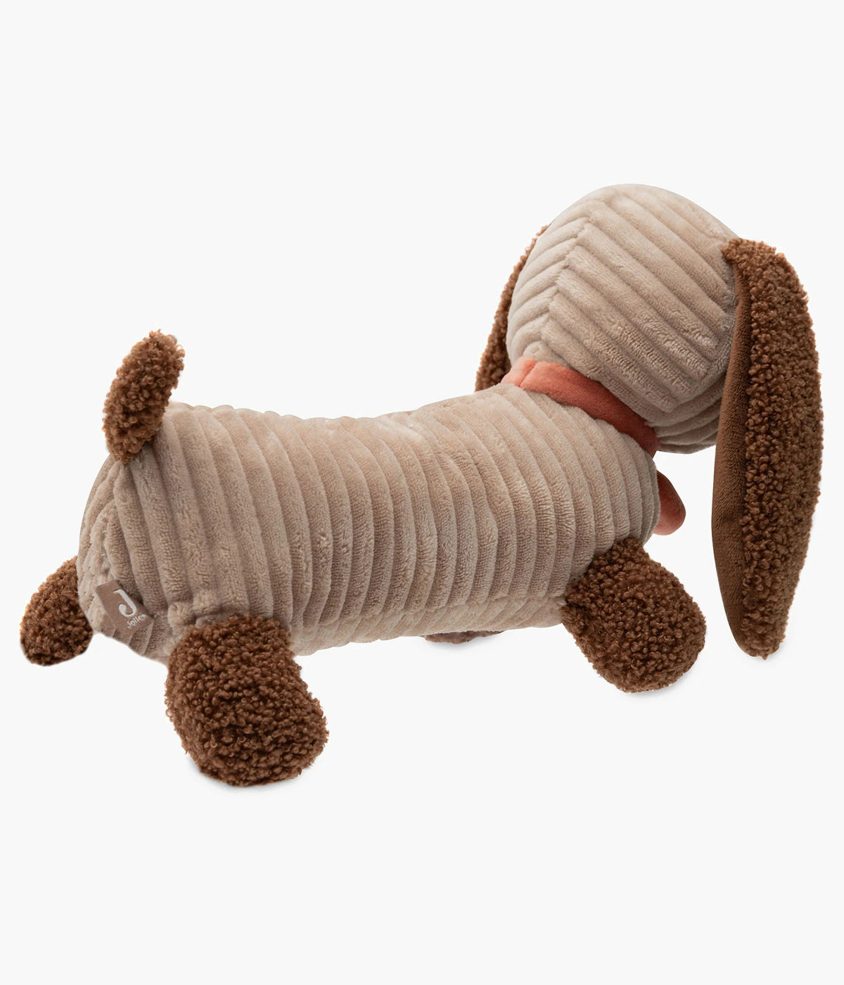 O peluche Cão Diego da coleção Animal Friends da Jollein é o companheiro perfeito para o bebé. Super macio, adorável e feito em tecido canelado bege com orelhas e patas bouclé castanho, é Ideal para aconchegar, brincar e levar para todo o lado.