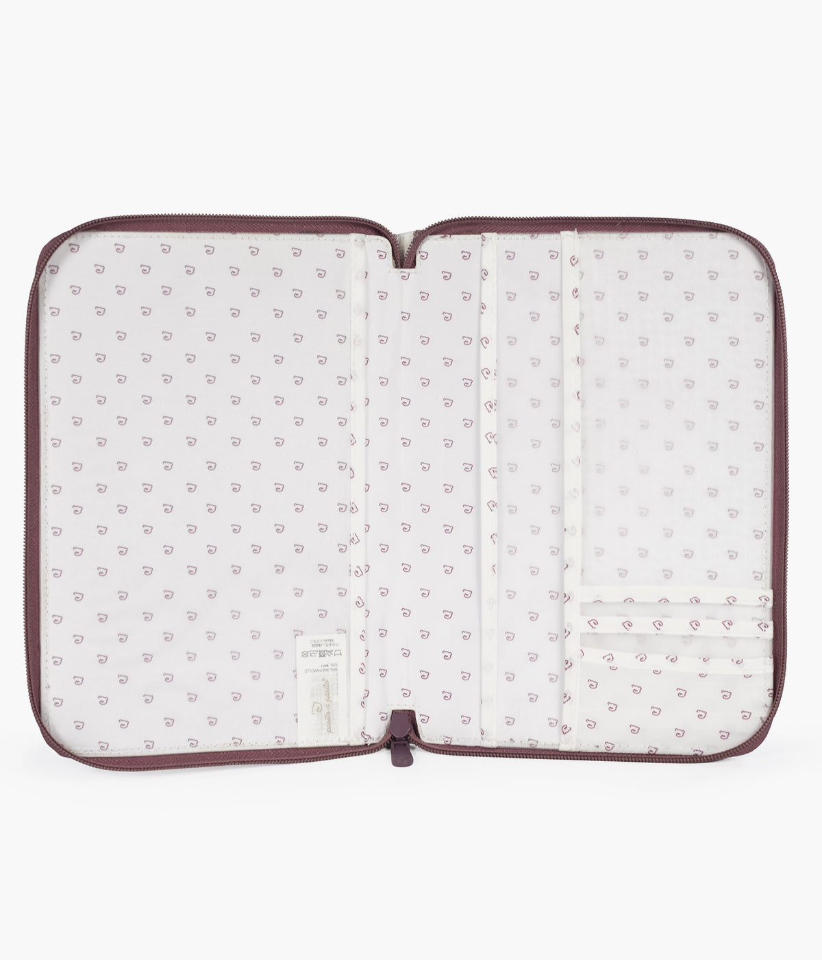 Porta documentos Cherry Strips da Pasito a Pasito visto de frente.