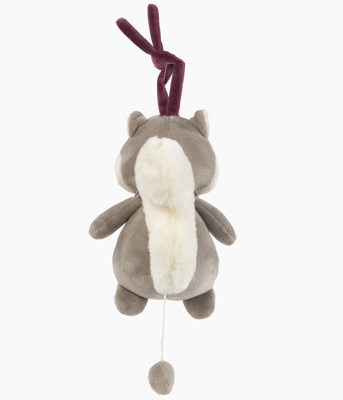 Peluche musical Pasito a Pasito Cherry Strips em forma de esquilo para bebé e recém-nascido(a). Com um design encantador e uma textura macia, este esquilo traz um toque de ternura ao berço ou parque, criando um ambiente relaxante e estimulante ao mesmo tempo.
