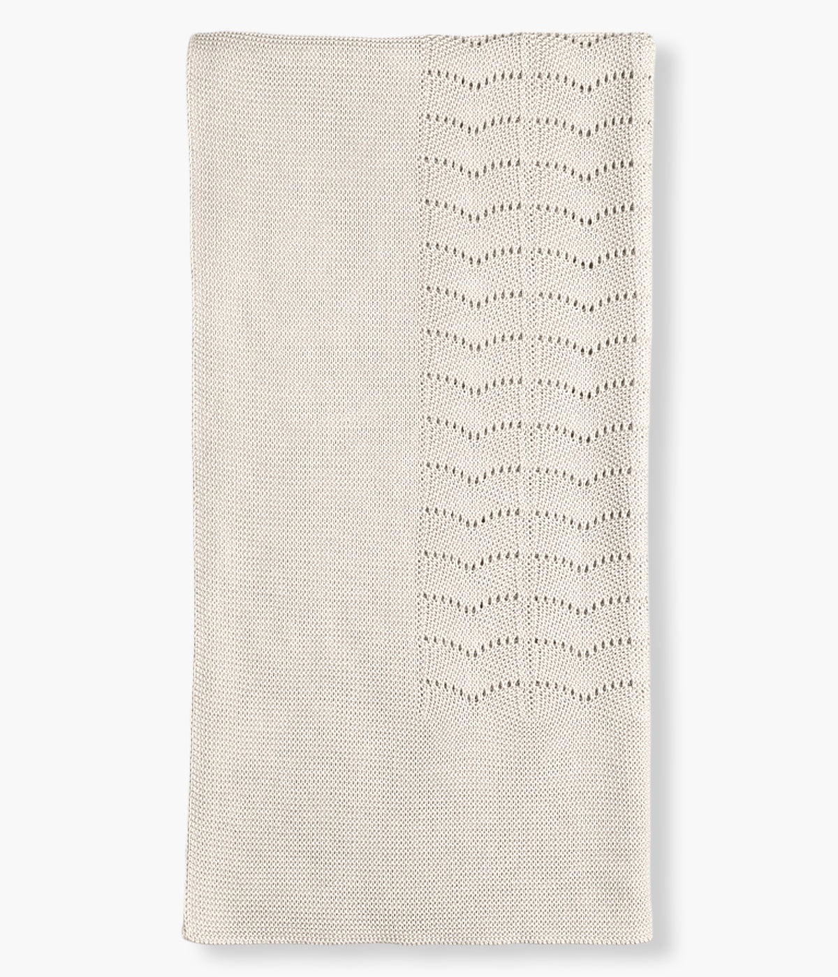 Manta em malha pérola Mac Ilusión para bebé e recém-nascido(a). Delicada manta de formato retangular com detalhes perfurados.