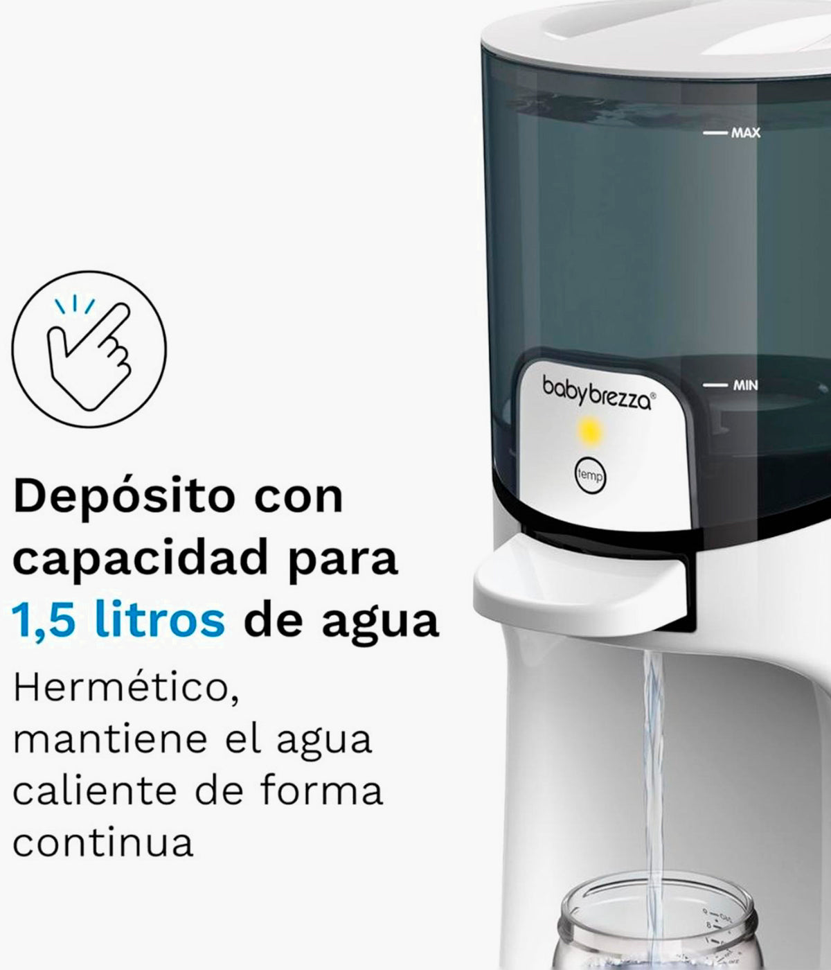 Baby Brezza instant warmer com deposito de agua com 1,5l.