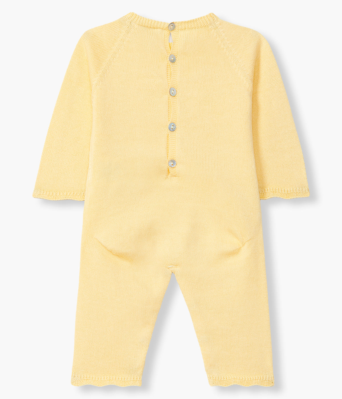 Babygrow em Malha de Algodão Orgânico para Bebé - Amarelo