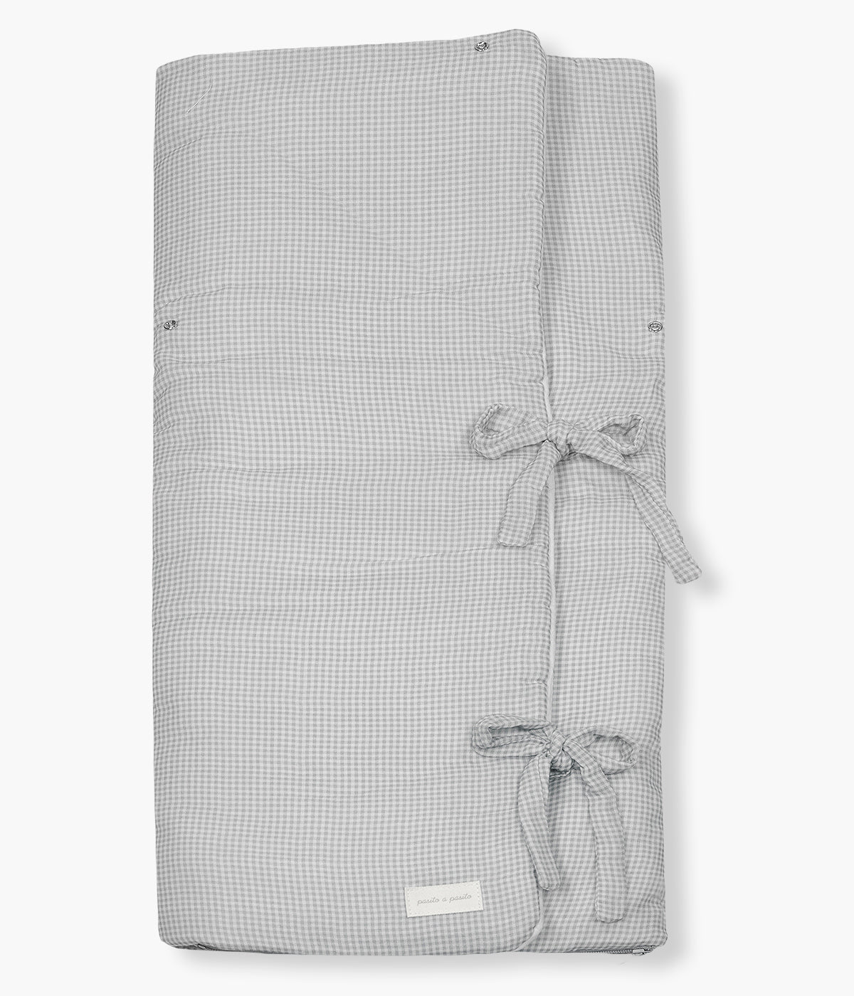 Saco Manta Bebé Pasito a Pasito Little Bloom Vichy - Cinza