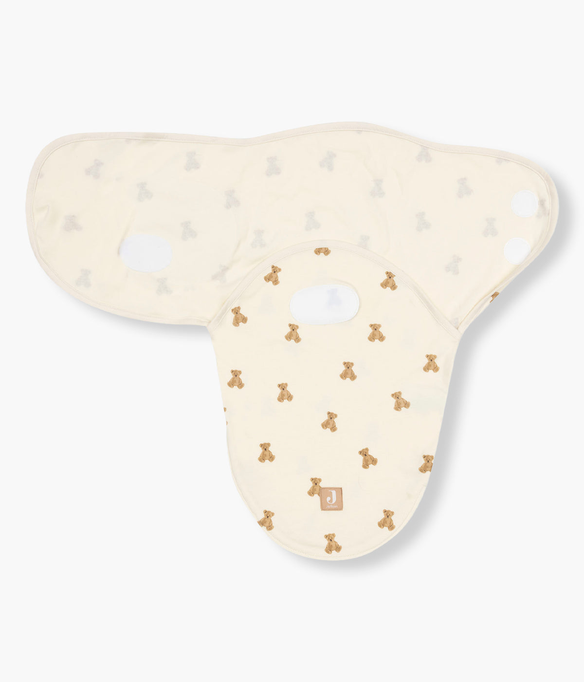 Swaddle Wrap em Algodão com Velcros Ursos - Pérola