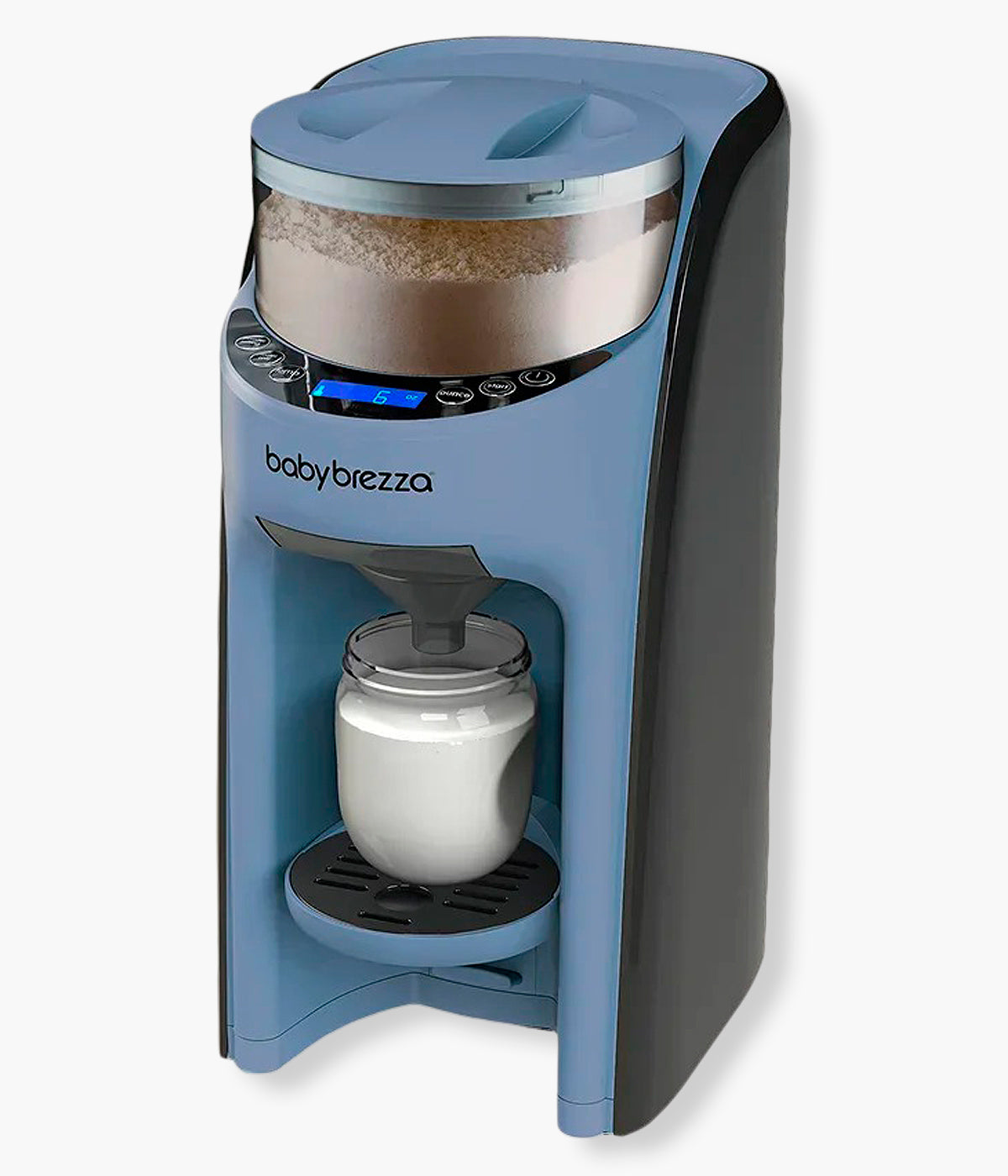 Vista lateral do Preparador Automático Biberões Baby Brezza Formula Pro Advanced Slate