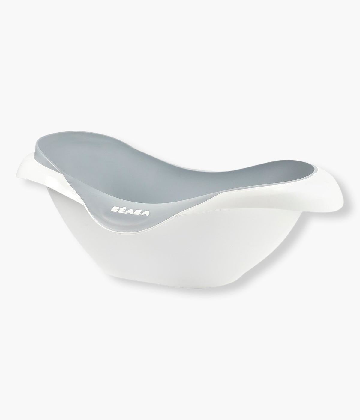 Banheira para bebé Camélé'o da Béaba na cor Dark Mist (cinza). Elegante banheira que combina conforto, segurança e sustentabilidade. Fabricada em França com materiais reciclados, oferece uma experiência de banho prática e confortável graças à sua superfície antiderrapante, tampa de drenagem e suporte para chuveiro integrado.