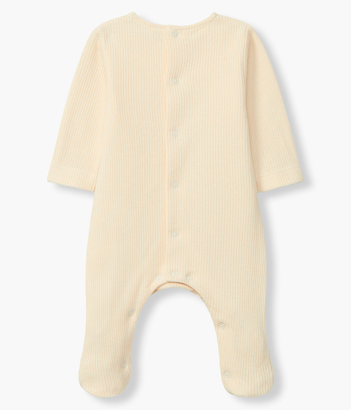 Babygrow em Algodão Canelado Ovelha para Bebé - Amarelo