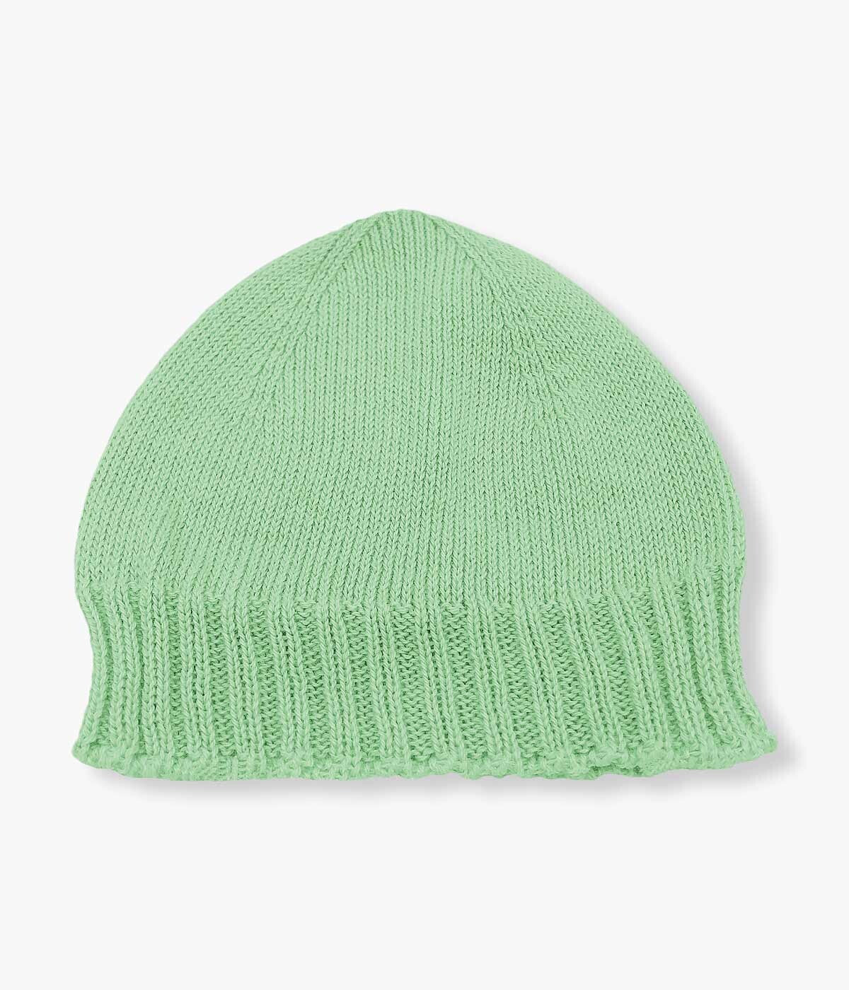 Gorro de Malha em Algodão Orgânico para Bebé - Verde Claro